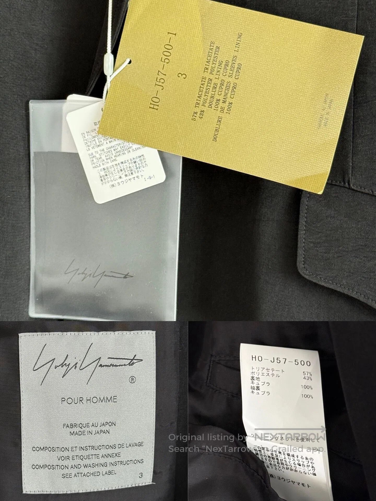 Yohji Yamamoto Yohji Yamamoto 24AW Tuxedo Back Pleat Coat. Size L / US 10 / IT 46 - 9 Thumbnail