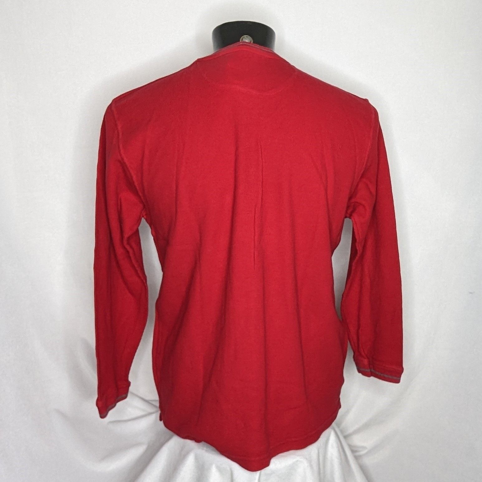 Chaps Chaps V-Neck Sweater Men's Large Red Thermal Waffle Knit Size US L / EU 52-54 / 3 - 3 Thumbnail