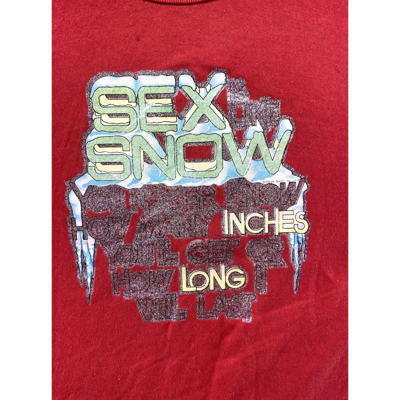 Russell Athletic Vintage 80s Sex Is Like Snow Shirt M Red Size Regular Russell Athletic Size US M / EU 48-50 / 2 - 2 Thumbnail