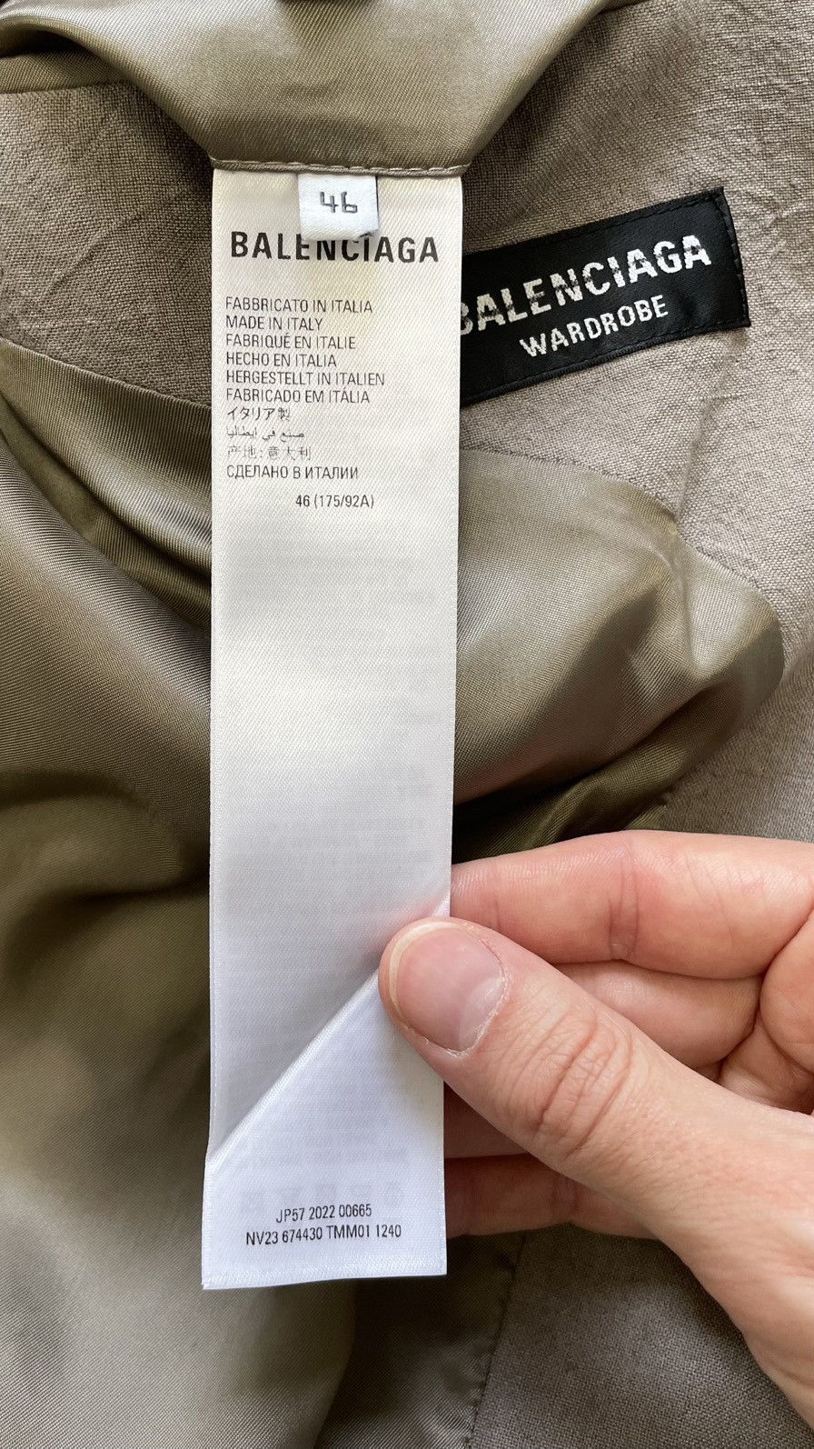 Balenciaga Light Grey Linen Oversized Blazer Size 38R - 10 Thumbnail