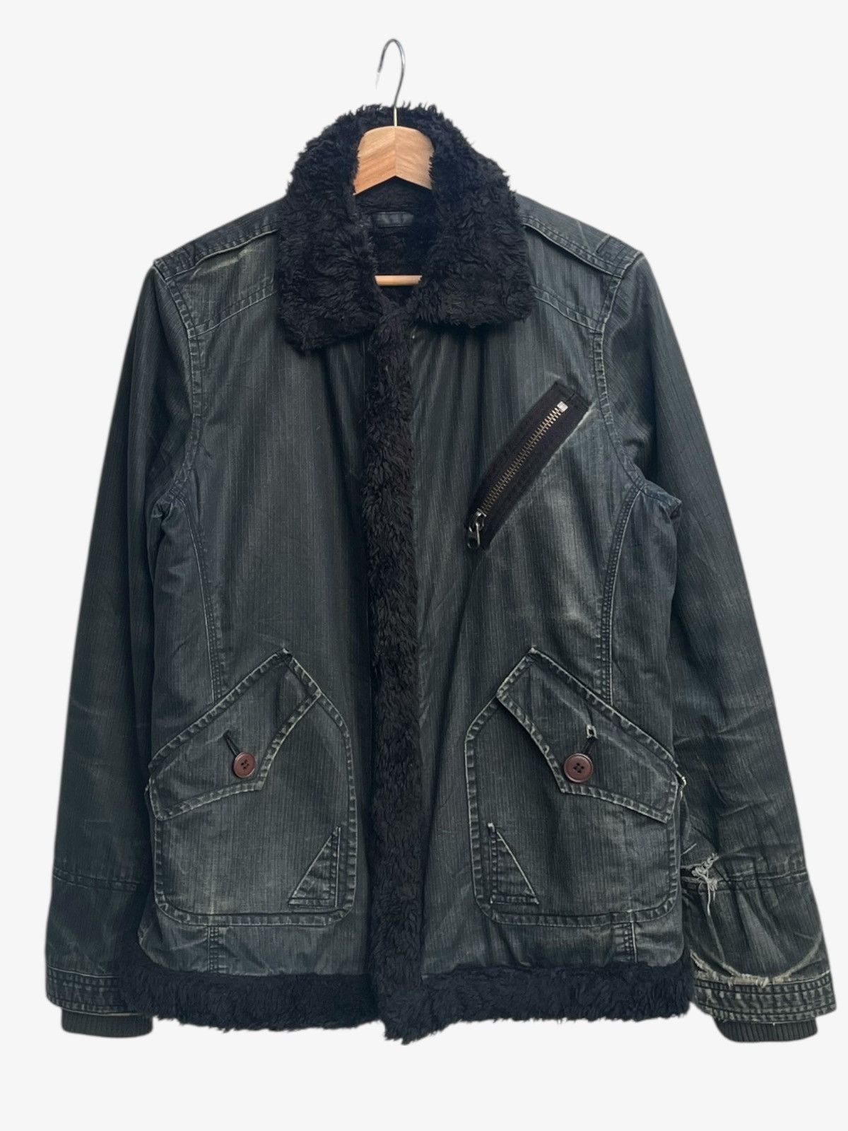 Tornado Mart Tornado Mart Fur Collared Red Jacket | Grailed