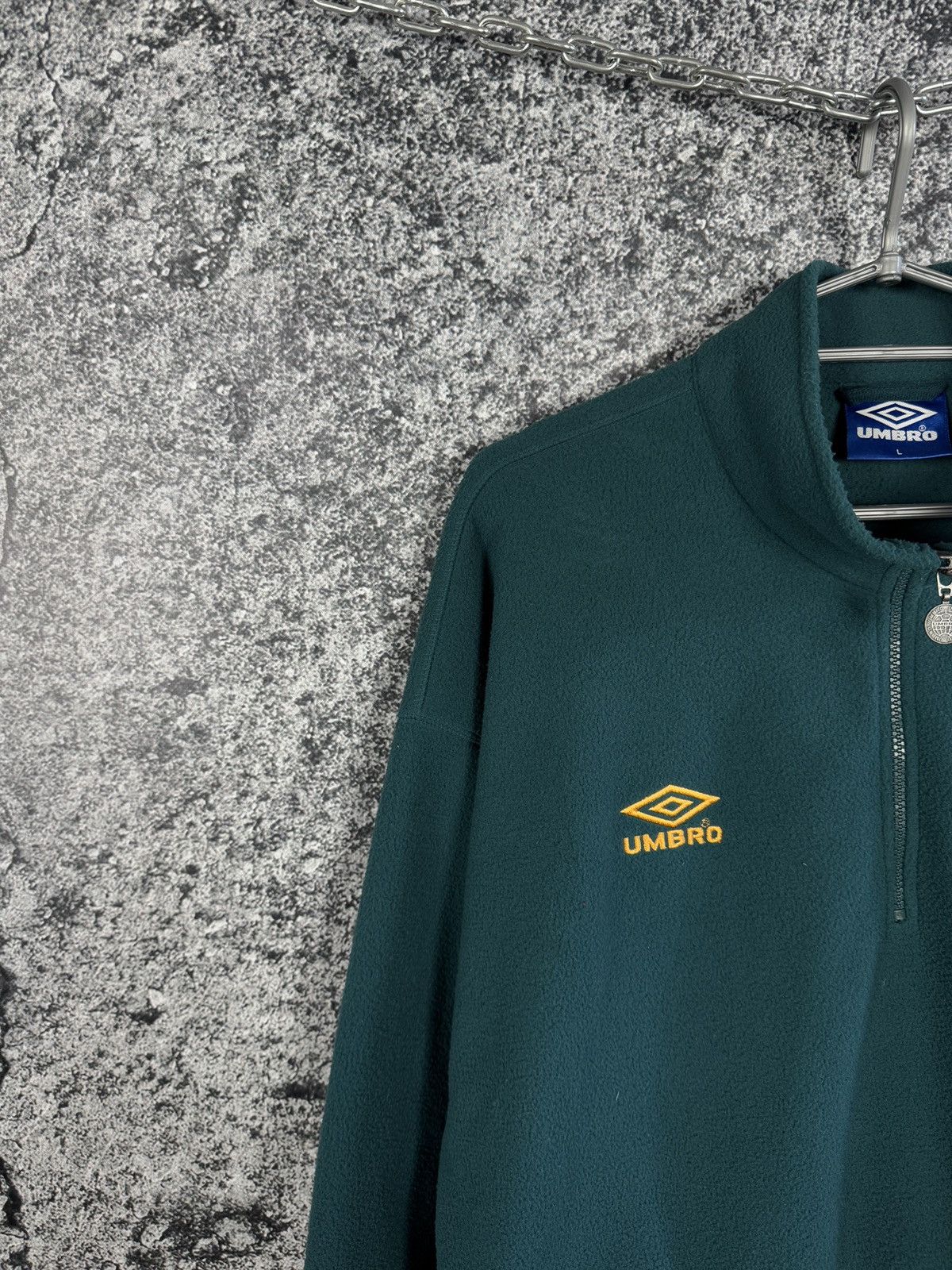 Umbro Men’s Vintage 90s Umbro 1/4 Zip Fleece Jacket Retro Size L Size US L / EU 52-54 / 3 - 3 Thumbnail