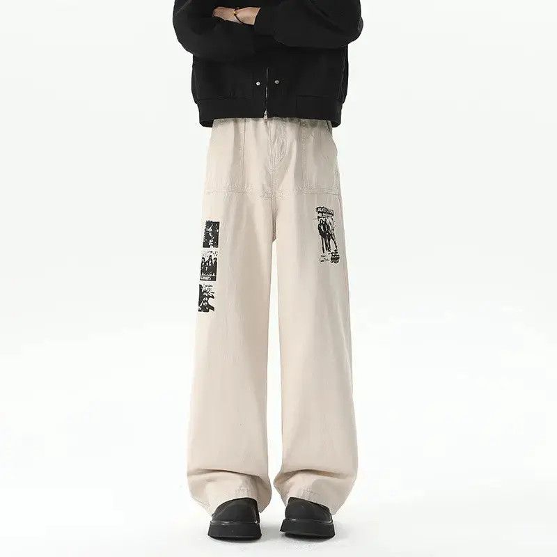 Japanese Brand Retro casual apricot hip-hop jeans Size US 32 / EU 48 - 2 Thumbnail