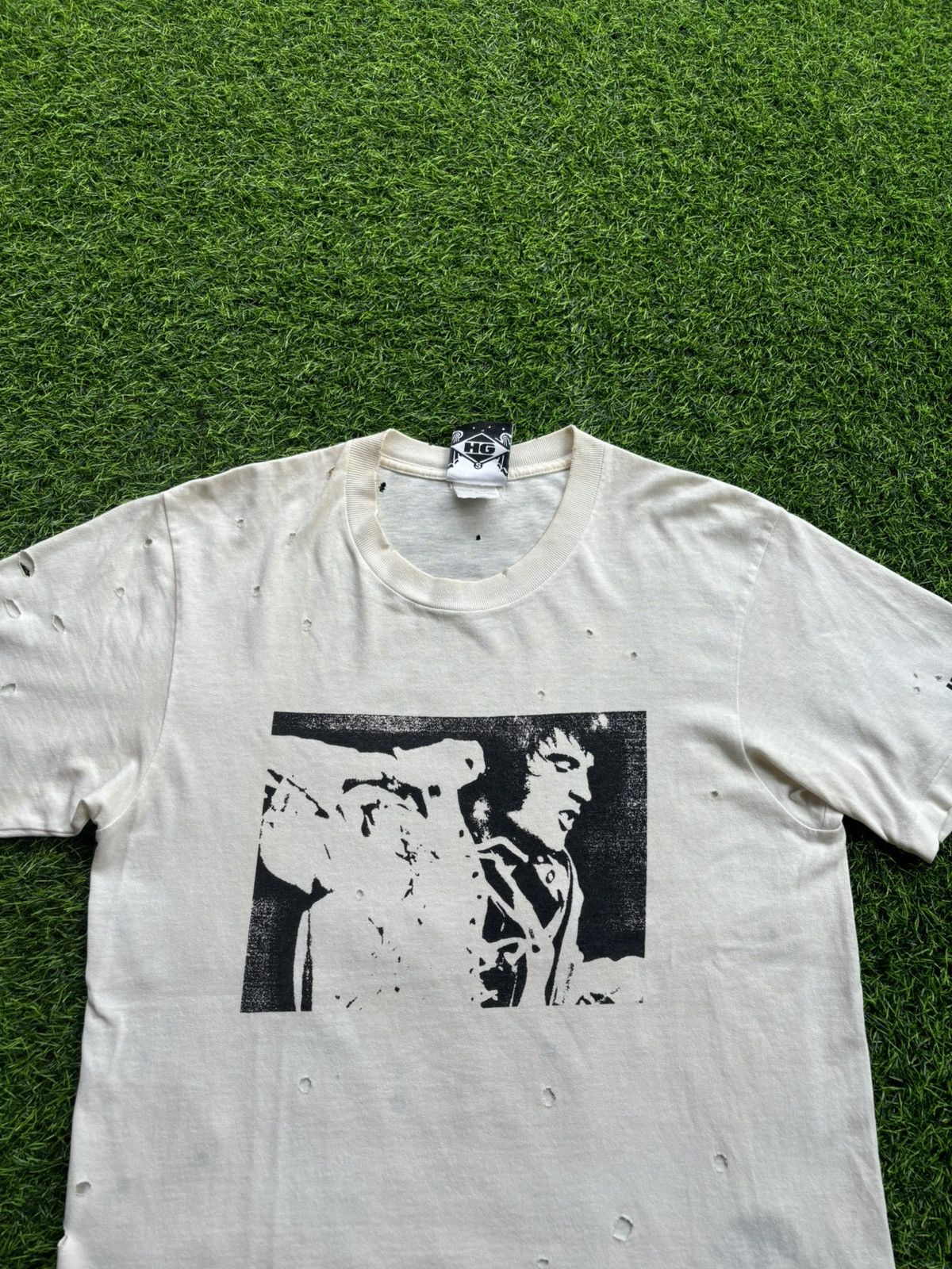 Hysteric Glamour Hysteric Glamour Elvis Presley Thrashed Tshirt Size US M / EU 48-50 / 2 - 6 Thumbnail