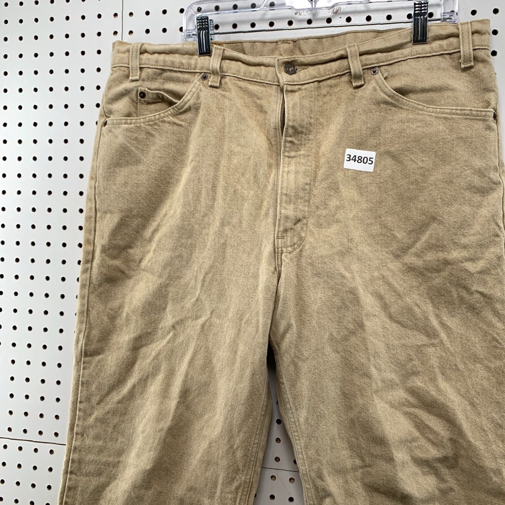 Levi's VINTAGE Levi's 550 Jeans Mens 38x29 Tan Denim Orange Tab Relaxed Fit 90s Size US 38 / EU 54 - 5 Thumbnail