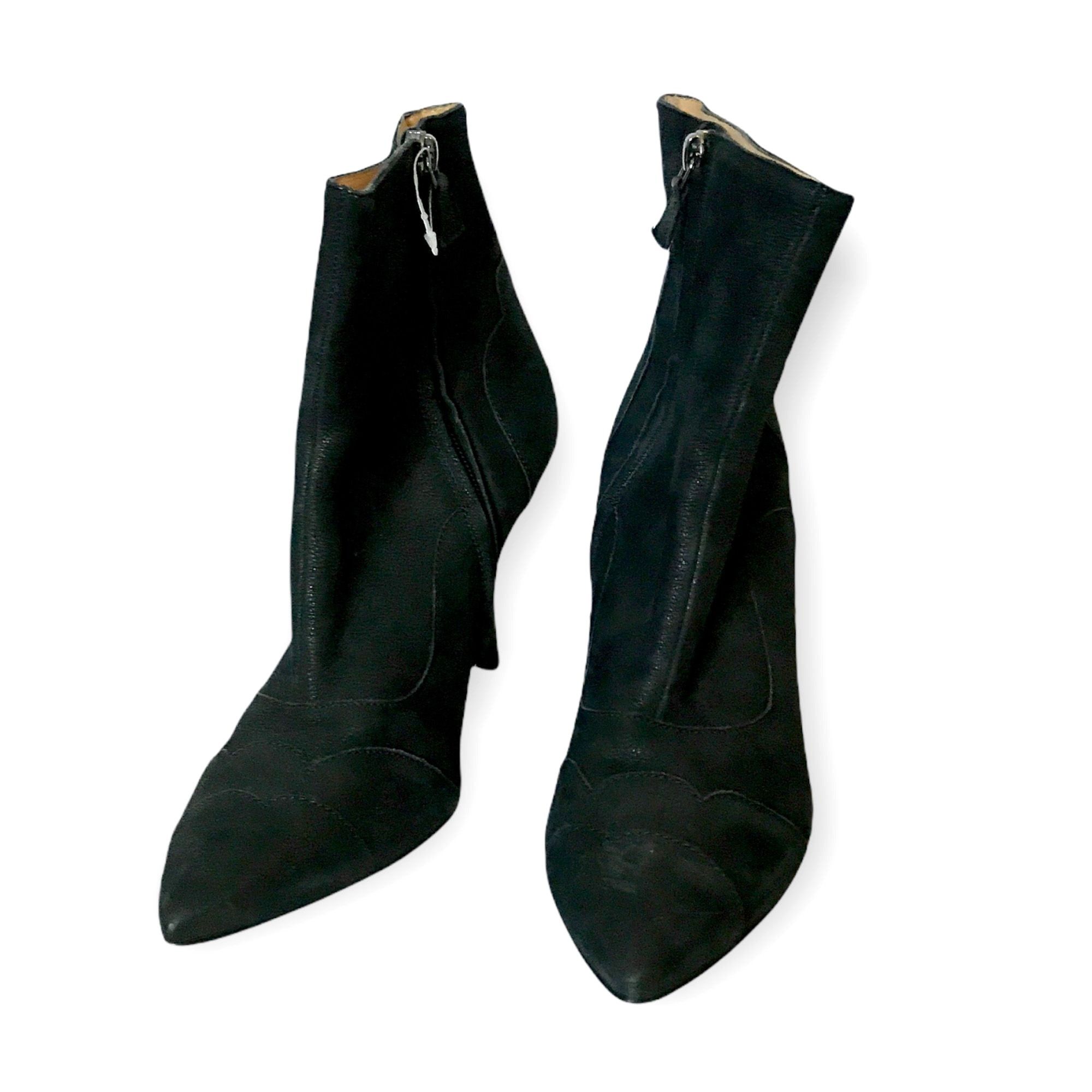 Lanvin Lanvin Washed Leather Ankle Boots 39EU, Black Pointed Toe It Size US 9 / IT 39 - 3 Thumbnail