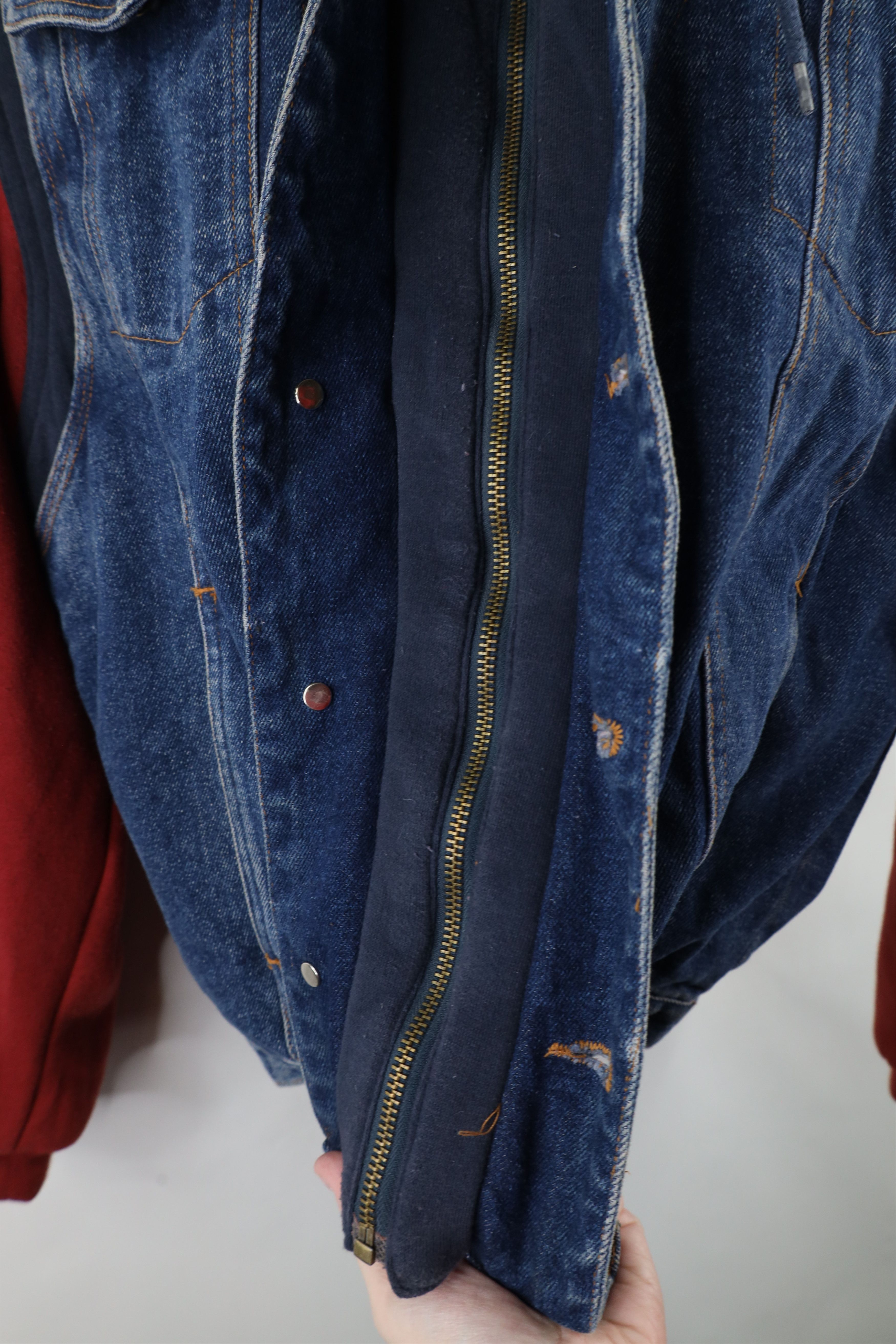 Vintage Vintage 90s Streetwear Hooded Denim Jean Trucker Jacket Size US S / EU 44-46 / 1 - 8 Thumbnail