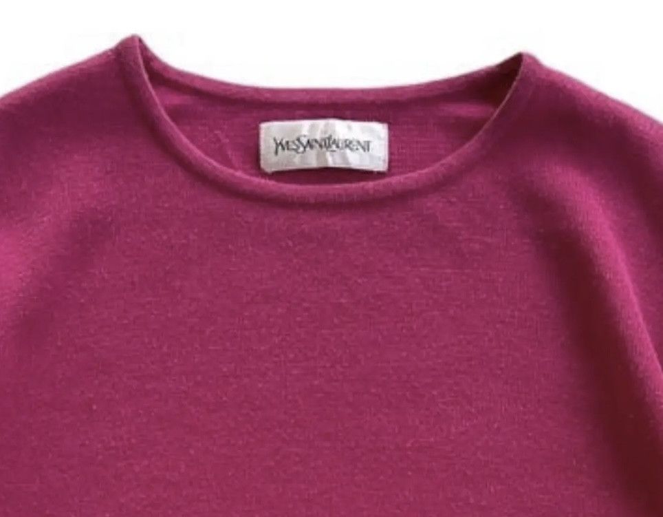 Yves Saint Laurent YSL Abstract Knitwear Longsleeve Top Size M / US 6-8 / IT 42-44 - 8 Thumbnail