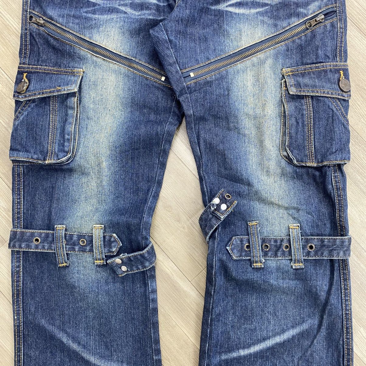 Japanese Brand 2000s Tornado Mart Lgb Goa Faded Bondage Flared Jeans Y2K Size US 32 / EU 48 - 8 Thumbnail