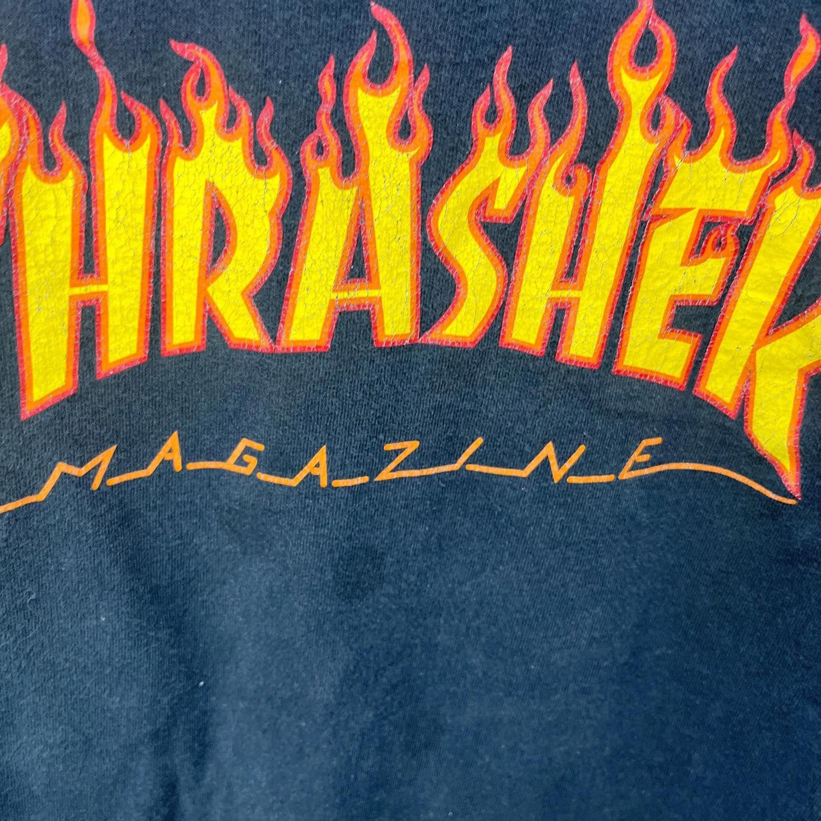 Thrasher Vintage Thrasher Flame Logo Faded LS Shirt Small Size US S / EU 44-46 / 1 - 5 Thumbnail