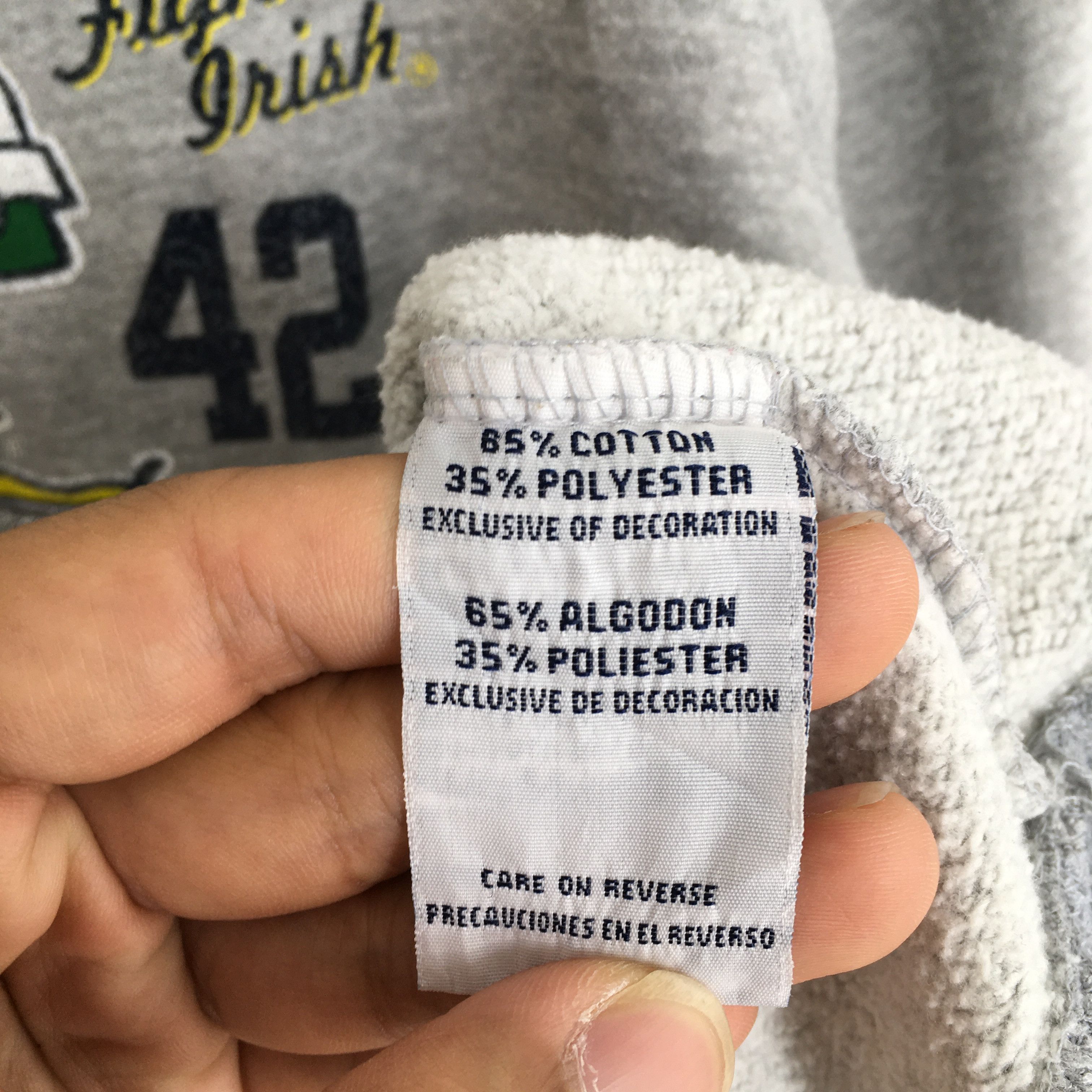 NCAA × Vintage Vintage 90s Notre Dame Fighting Irish Ncaa Sweatshirt Small Size US S / EU 44-46 / 1 - 5 Thumbnail