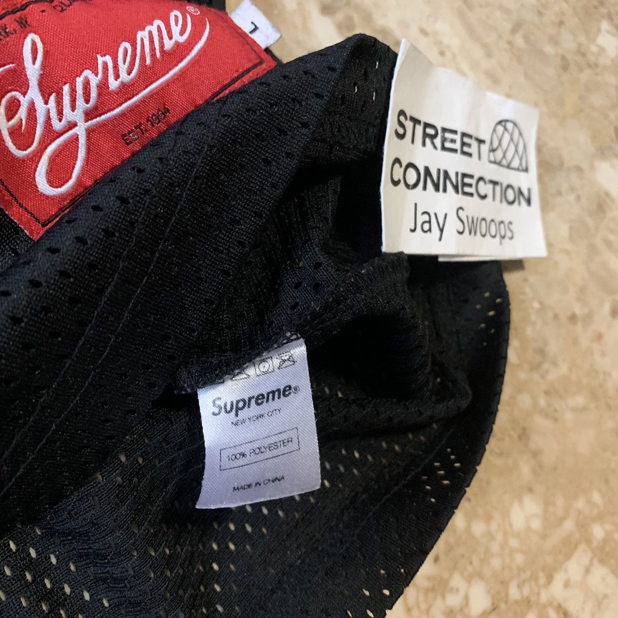 Hennessy × Supreme SUPREME HENNESSY BLACK MESH JERSEY LONG SLEEVE SIZE LARGE Size US L / EU 52-54 / 3 - 5 Thumbnail
