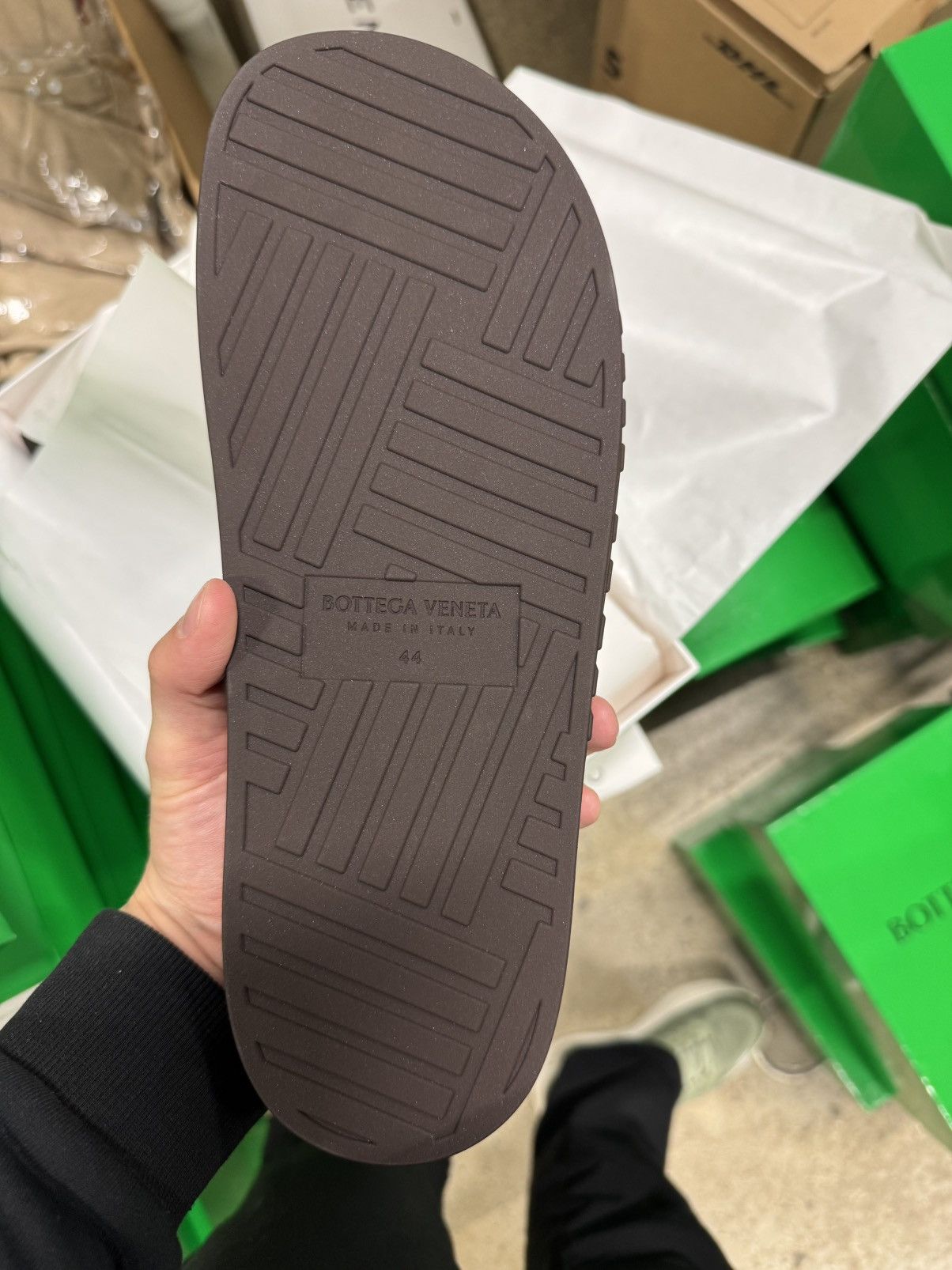 Bottega Veneta Bottega Veneta Embossed Rubber Slides NEW 550$ Size US 11 / EU 44 - 4 Thumbnail