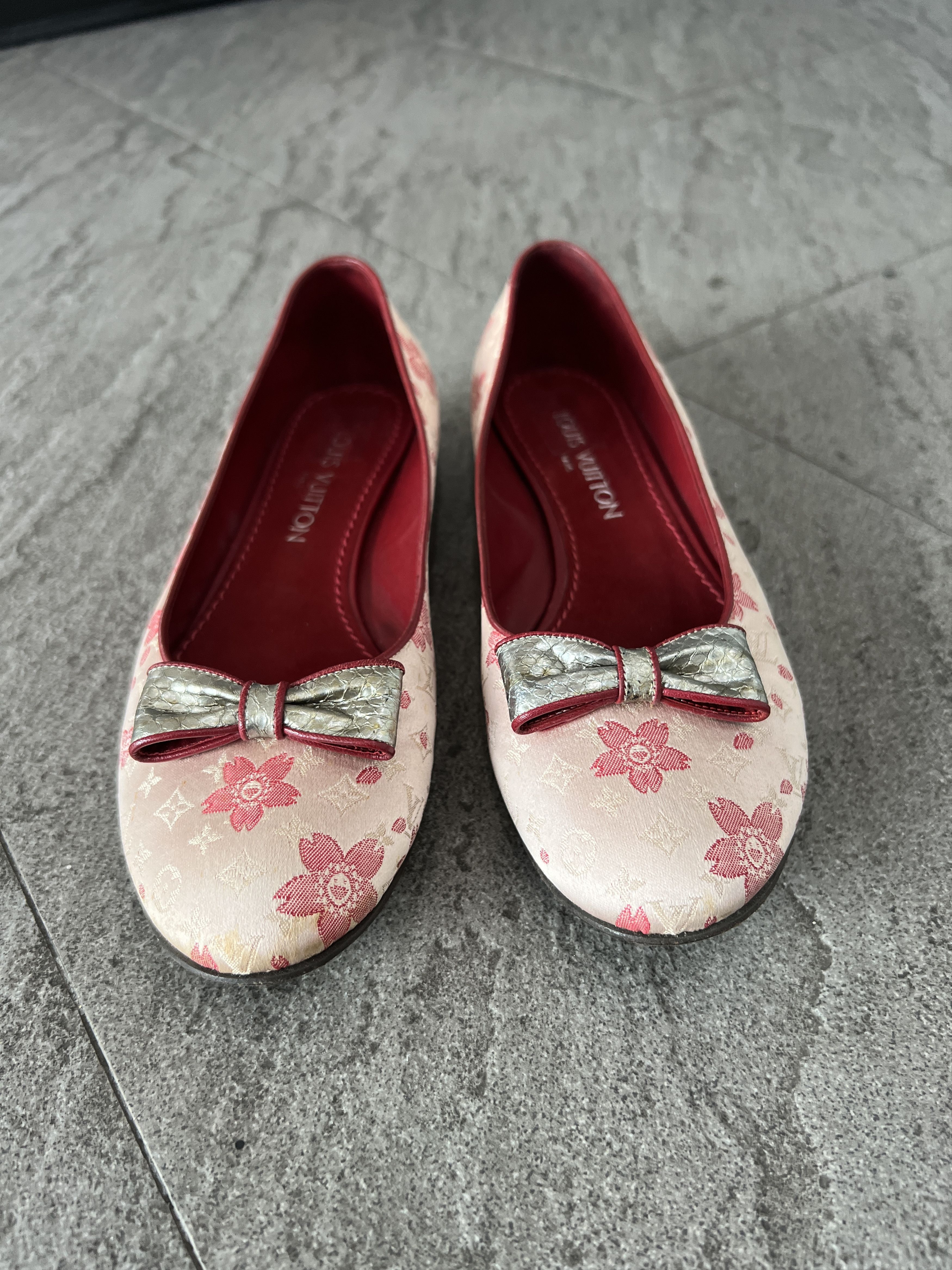 Louis Vuitton Louis Vuitton Floral Ballet Flats Pink Bow EU38 Size US 8 / IT 38 - 4 Thumbnail