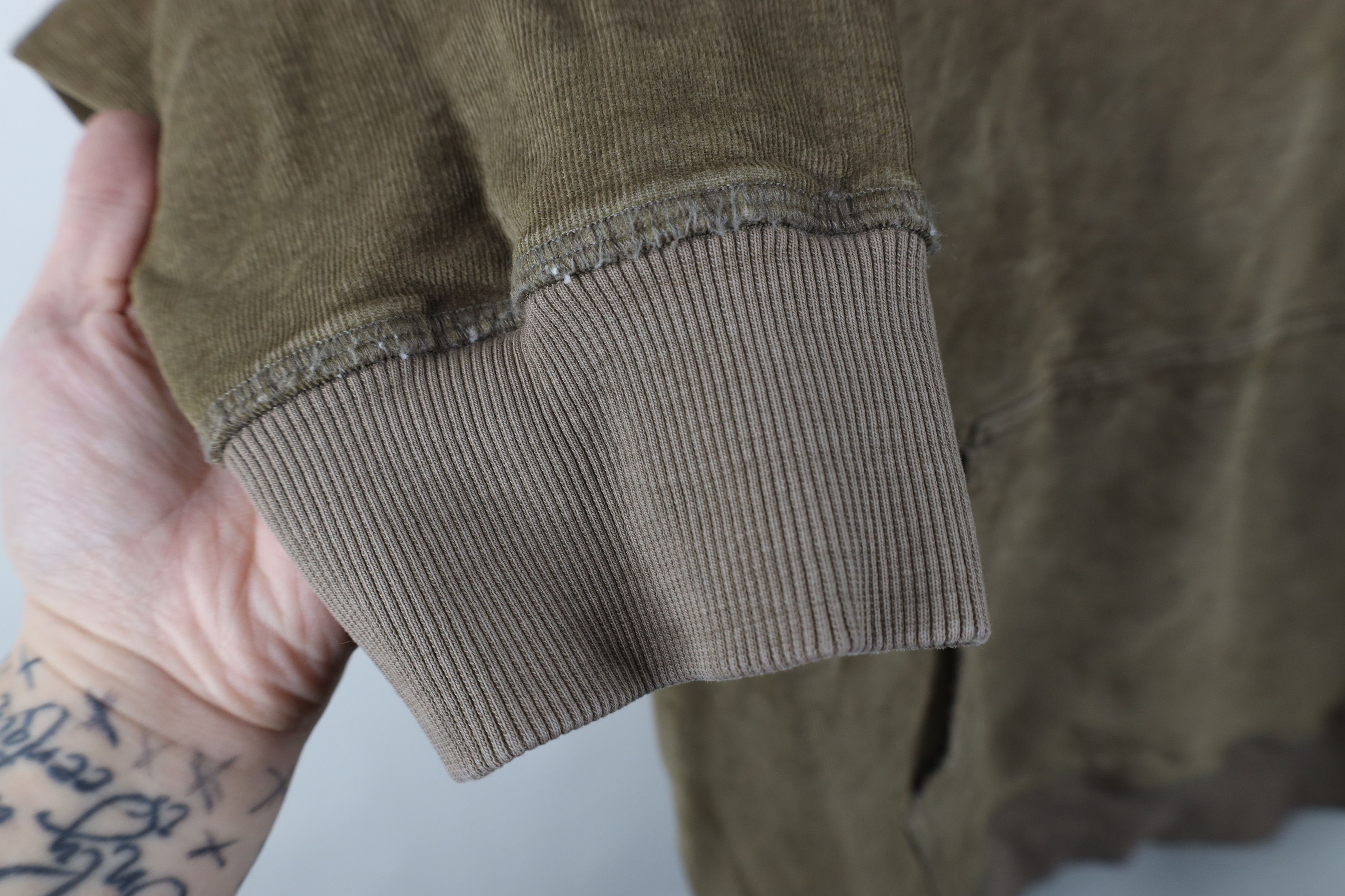 Vintage Vintage 90s Y2K Streetwear Heavyweight Corduroy Hoodie Beige Size US XXL / EU 58 / 5 - 9 Thumbnail