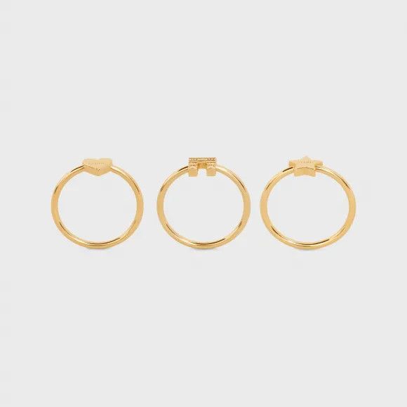 Celine o1bcso1str1024 Size: OS / Triomphe 3 Rings in Gold Size ONE SIZE - 1 Preview