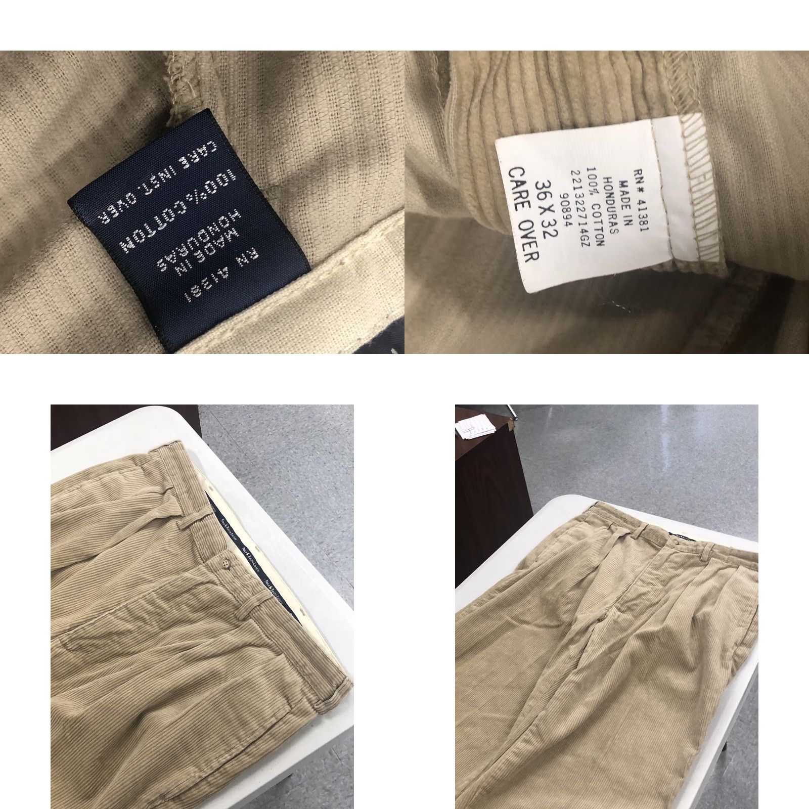 Polo Ralph Lauren VINTAGE 90s Polo Ralph Lauren Mens Pants Brown 35x31.5 Wide Wale Corduroy EUC Size US S / EU 44-46 / 1 - 8 Thumbnail
