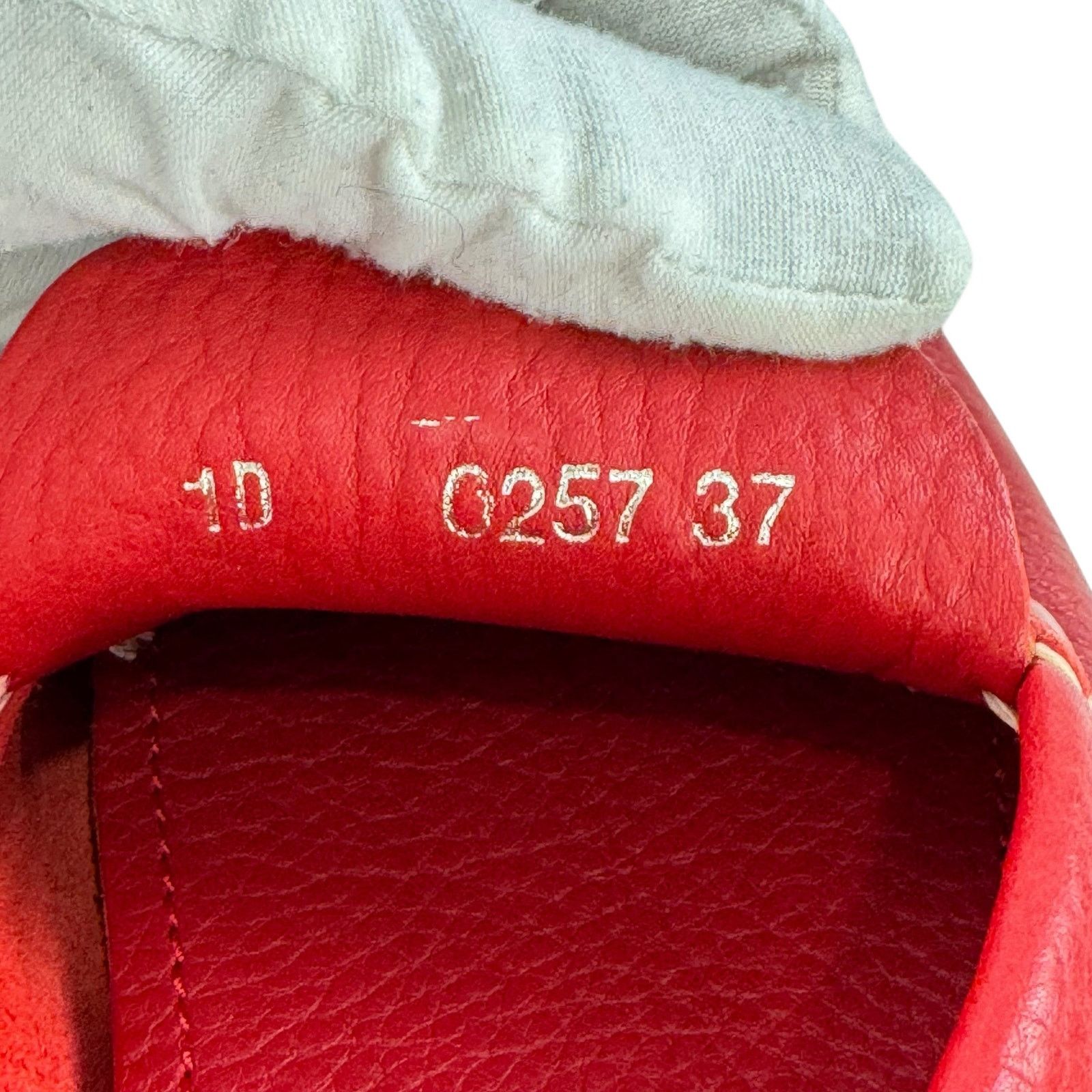 Prada Prada Red Pebbled Leather Loafers Size US 7 / IT 37 - 11 Thumbnail
