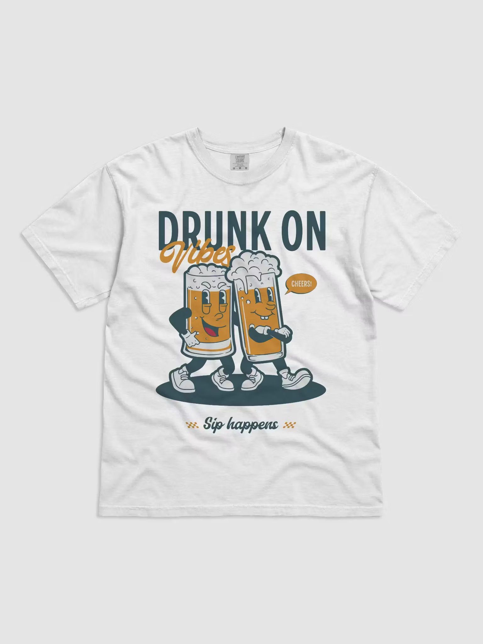 Japanese Brand Drunk on Vibes – Beer & Chill Summer Tee Size US M / EU 48-50 / 2 - 2 Thumbnail