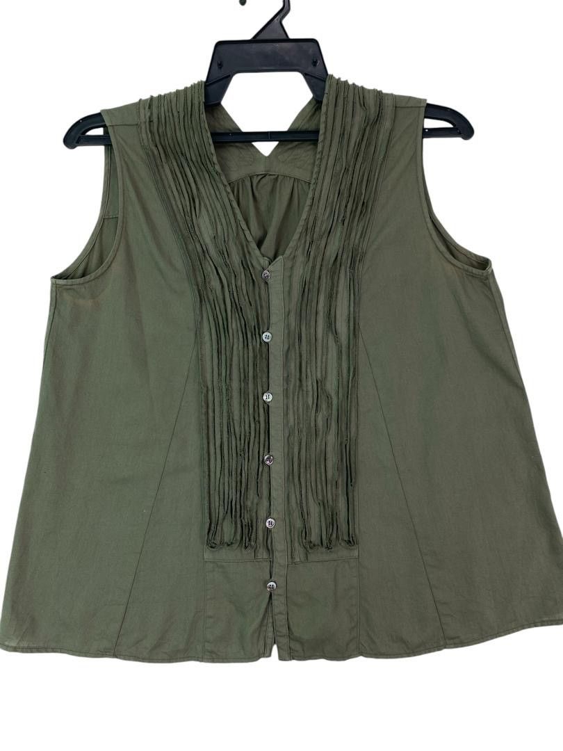 Issey Miyake Vtg 90s ZUCCA blouse shirts button up Size ONE SIZE - 2 Thumbnail
