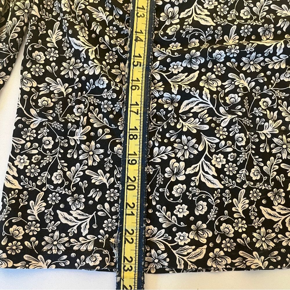 J.Crew J. Crew Floral Print Long Sleeve Black White Medium Size M / US 6-8 / IT 42-44 - 7 Thumbnail