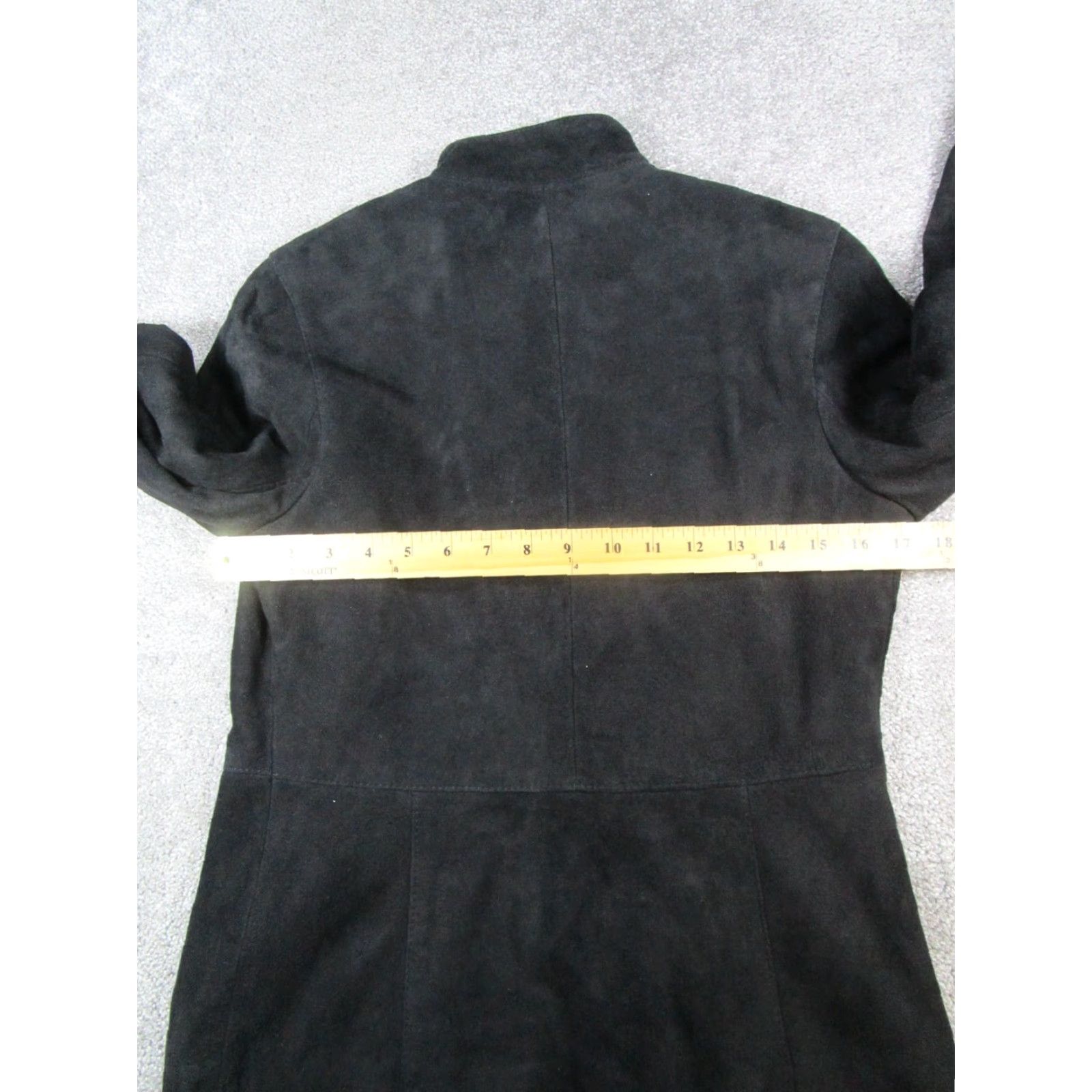 Vintage VINTAGE Untouched World Jacket Womens 10 Black Leather Suede Full Zip Regular Fit Size L / US 10 / IT 46 - 5 Thumbnail