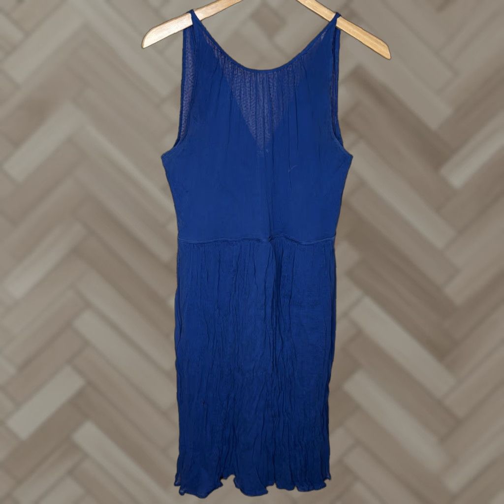 J.Crew J.CREW Women's Sleeveless Mini Silk Dress Navy Blue 12 - V-Neck, Party/Cocktail, Short, 100% Silk, Regular, Dress, Women, Spring Size XL / US 12-14 / IT 48-50 - 1 Thumbnail