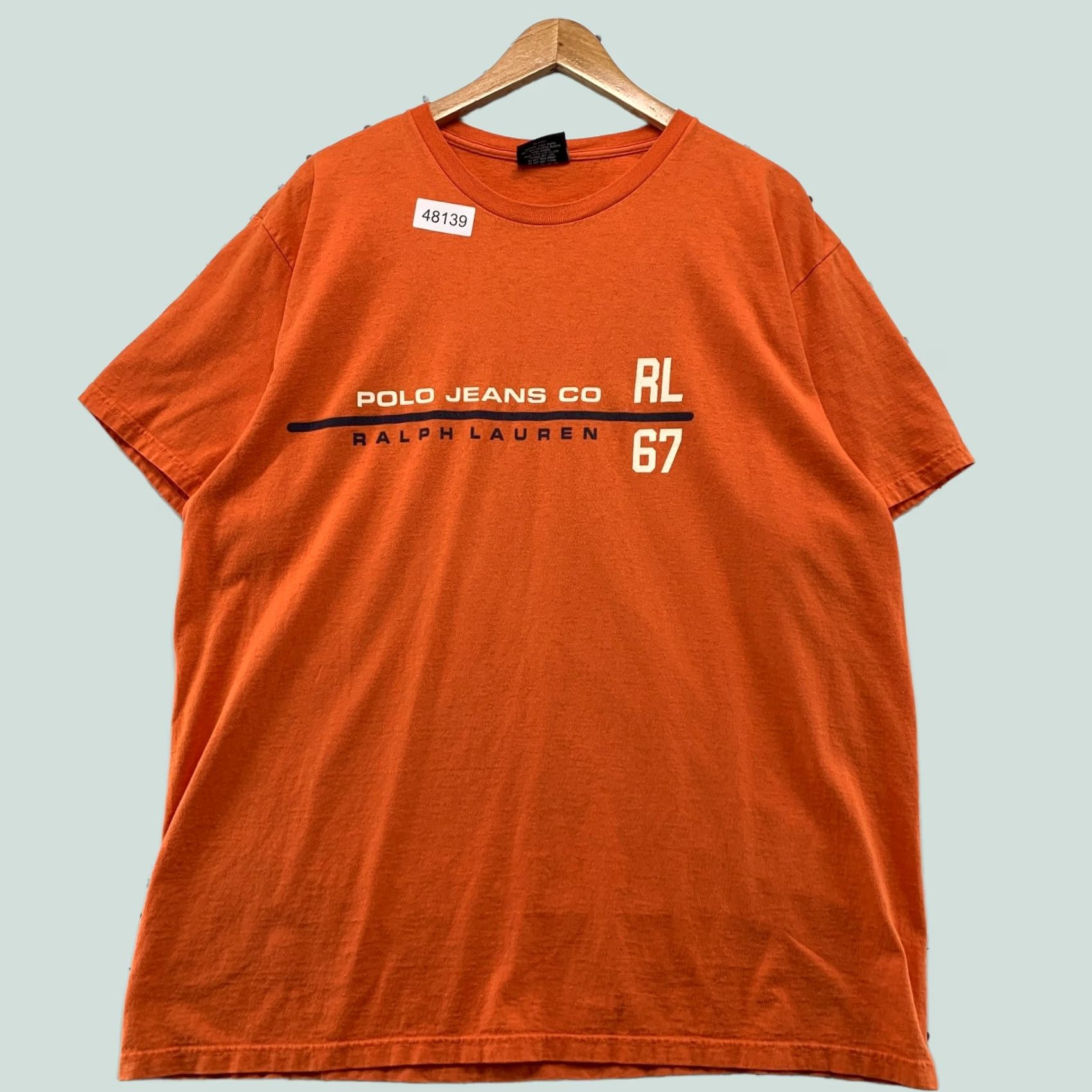 Ralph Lauren VINTAGE Polo Jeans Ralph Lauren T Shirt Mens XL Orange Short Sleeve Size US XL / EU 56 / 4 - 1 Thumbnail