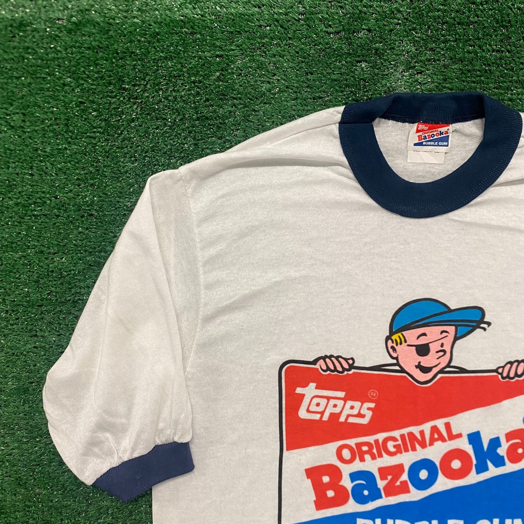 Vintage Vintage 80s Bazooka Bubble Gum Logo Single Stitch Ringer Tee Size US M / EU 48-50 / 2 - 2 Thumbnail