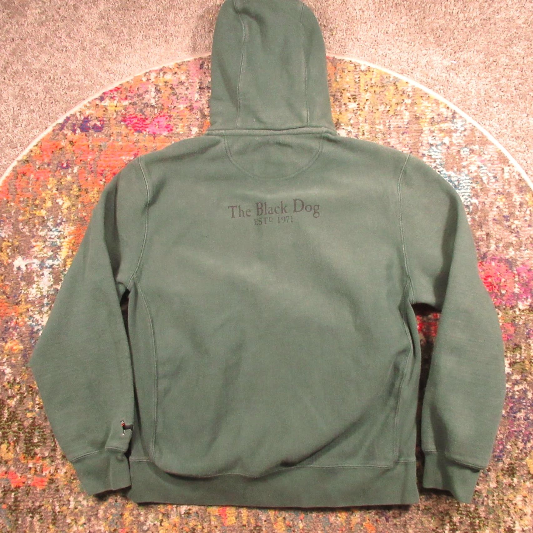 Vintage VINTAGE The Black Dog Sweatshirt Hoodie Men M Green 1/4 Zip Heavy Reverse Weave Pullover Hoodie Mens Size M Green Cotton Polyester Fleece Size US XL / EU 56 / 4 - 2 Thumbnail
