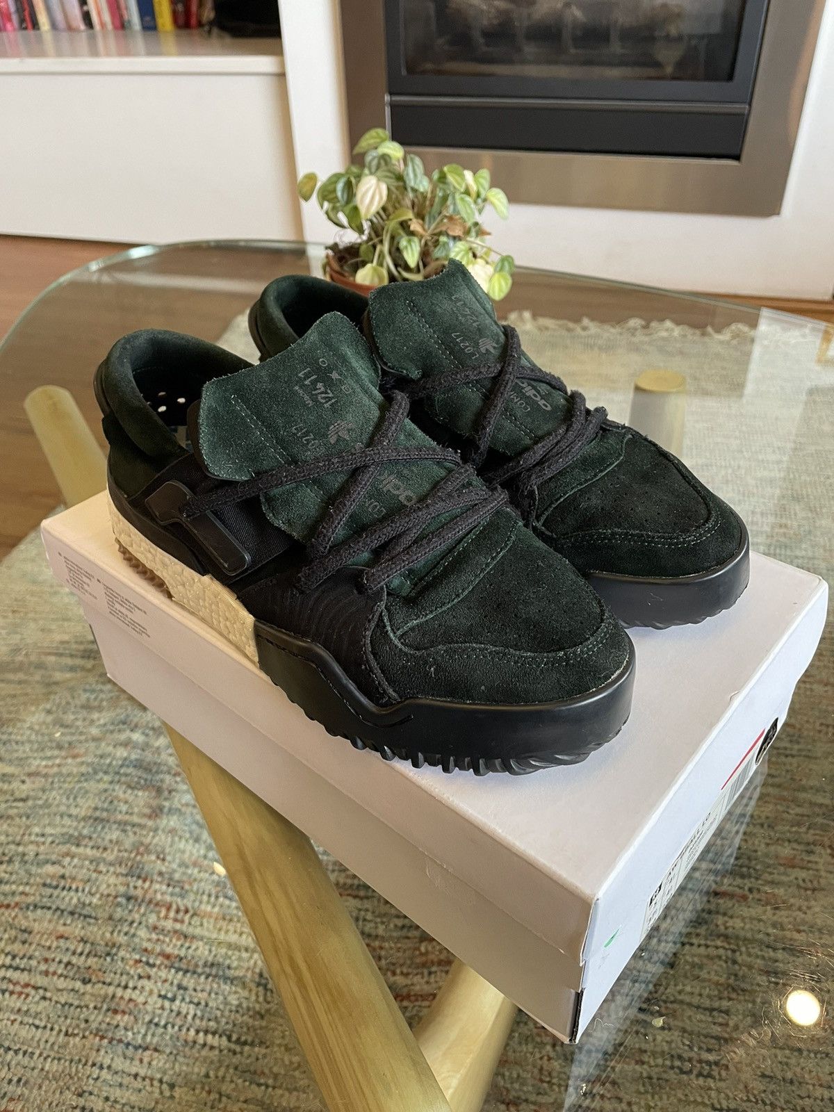 Adidas Adidas x Alexander Wang BBall Low Green Night Grailed