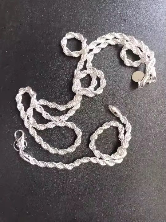 Other ROPE Chain Set - Necklace & Bracelet - High Polish (60/20cm) Size ONE SIZE - 3 Thumbnail