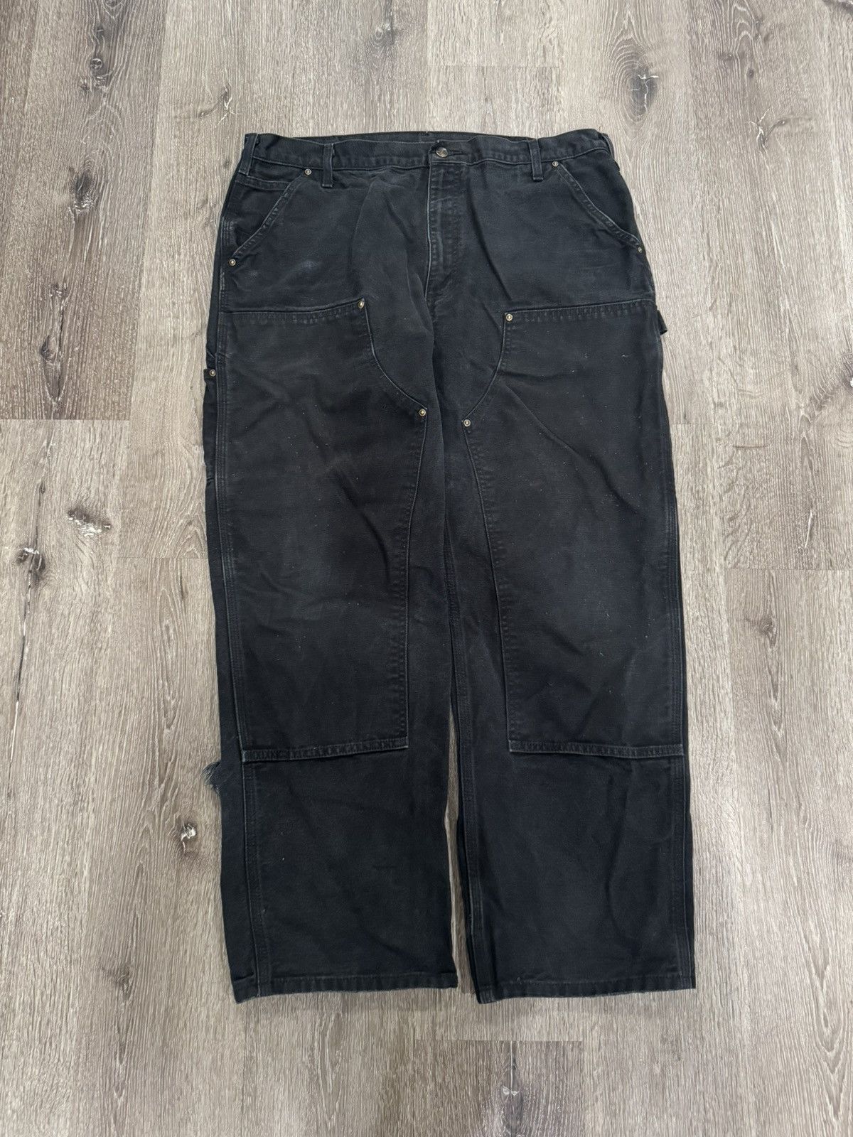 Carhartt × Vintage Carhartt Double Knee Pants Faded Black | Grailed