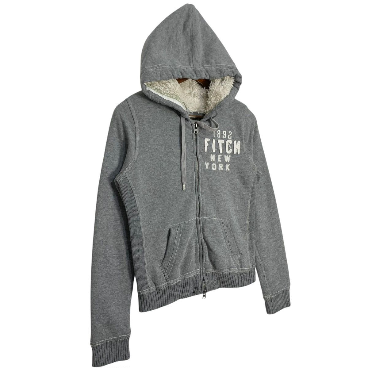 Abercrombie & Fitch Vintage Abercrombie Faux Fur Patchwork Hoodie - Size S Size US S / EU 44-46 / 1 - 2 Thumbnail