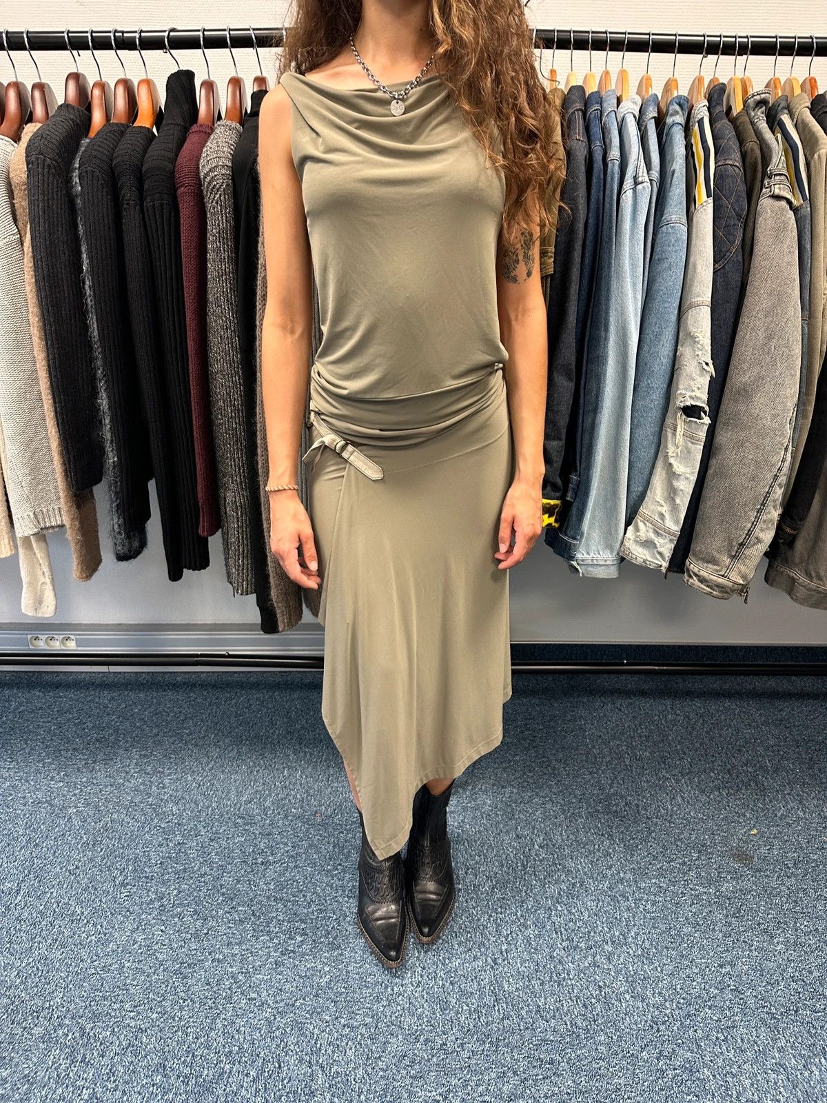 plein sud Plein Sud 00’s Wrap Asymmetrical Khaki Long Skirt Size 25" / US 0 / IT 36 - 1 Thumbnail