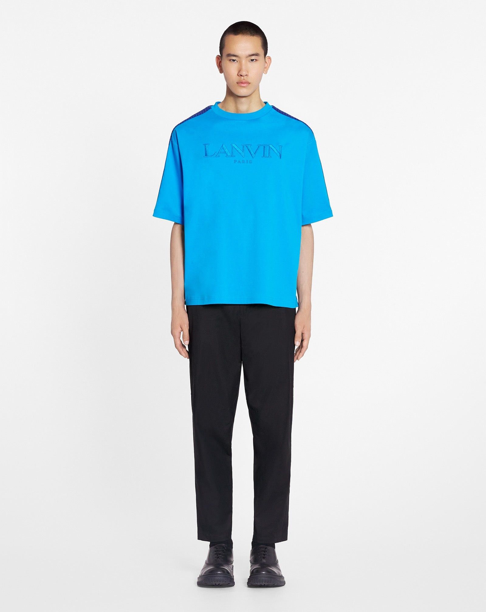 Lanvin o1mle0825 Curb Side Lanvin Loose-Fitting T-Shirt in Blue Size US M / EU 48-50 / 2 - 2 Thumbnail