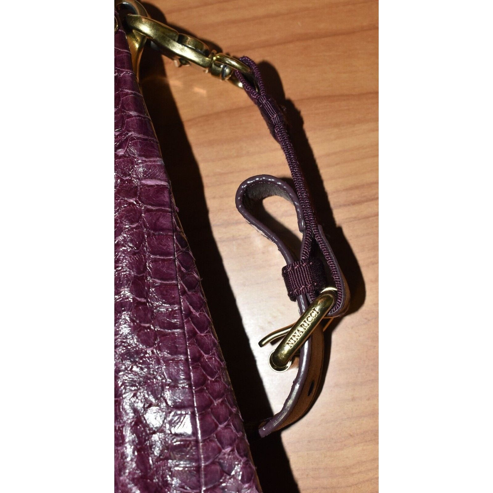 Nina Ricci NINA RICCI Python Texture Leather FoldOver Liane Satchel Bag Size ONE SIZE - 12 Thumbnail