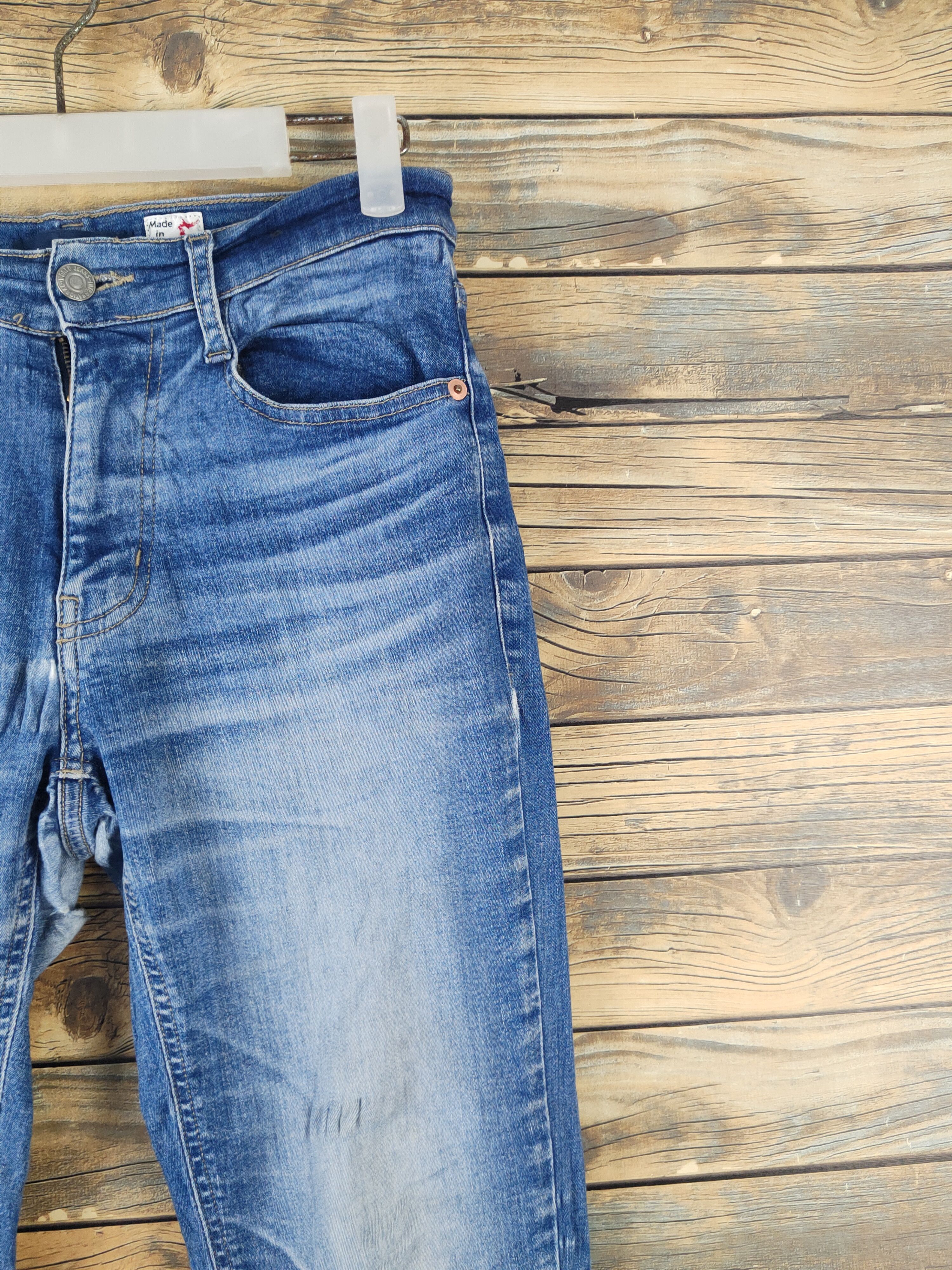 Japanese Brand Japan vintage Blue Distressed Ripped denim Jeans #W1993 Size US 28 / EU 44 - 5 Thumbnail