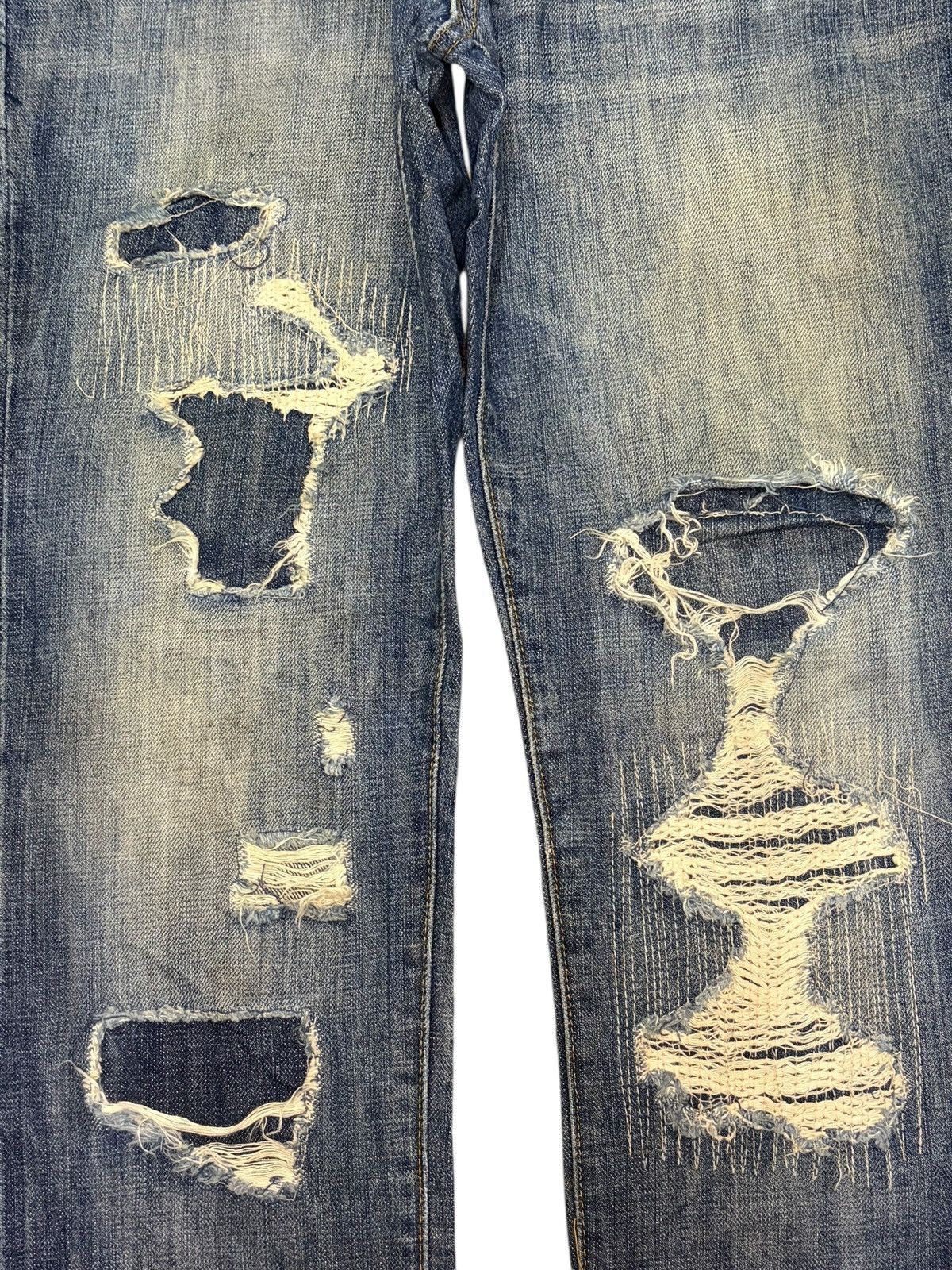 NANO universe Vintage Nano Universe Patchwork Distressed Jeans Size US 34 / EU 50 - 3 Thumbnail