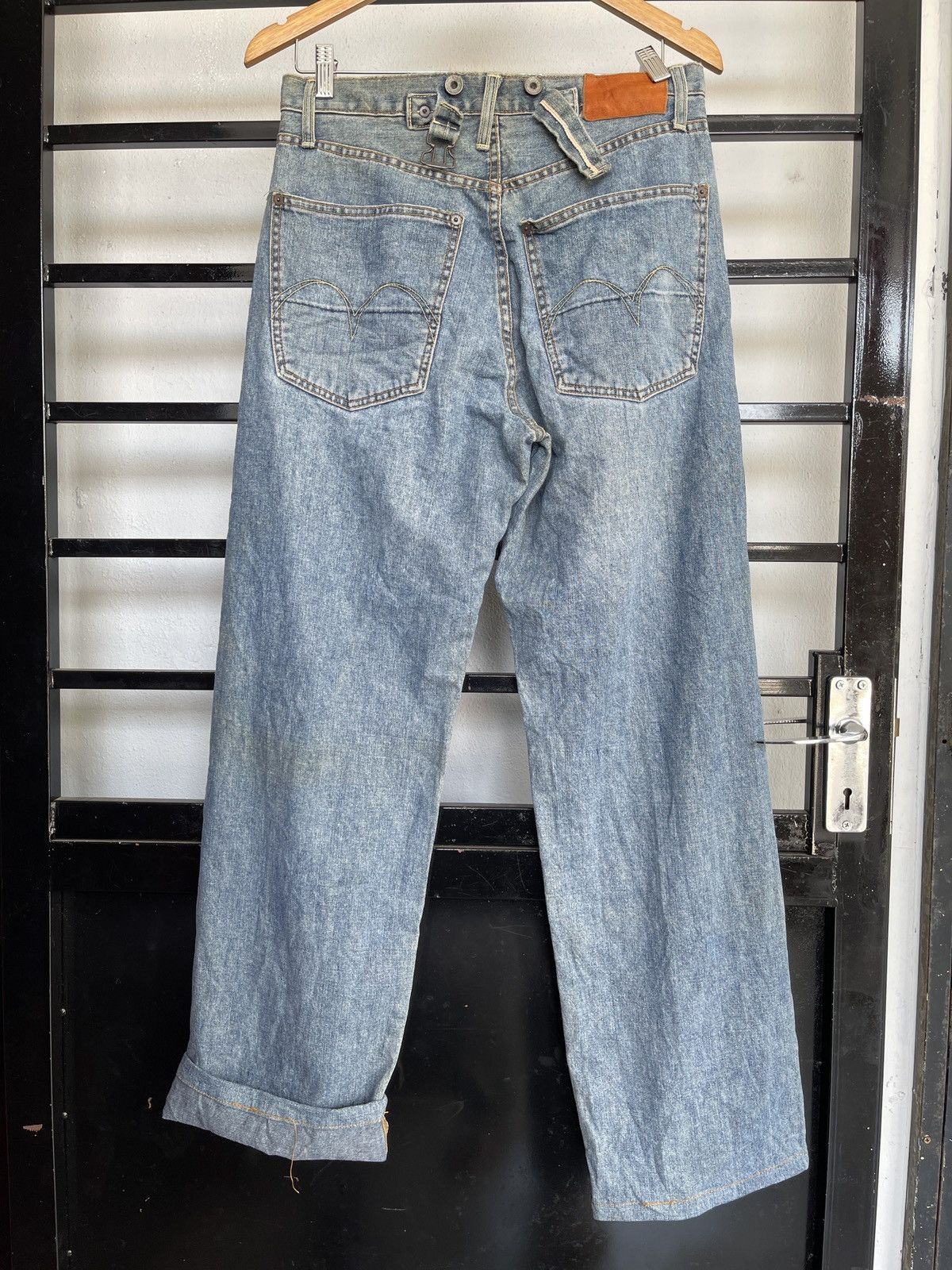 If Six Was Nine × Japan Blue × Le Grande Bleu (L.G.B.) Vintage Selvedge Distressed Blue Way Denim Size US 30 / EU 46 - 6 Thumbnail