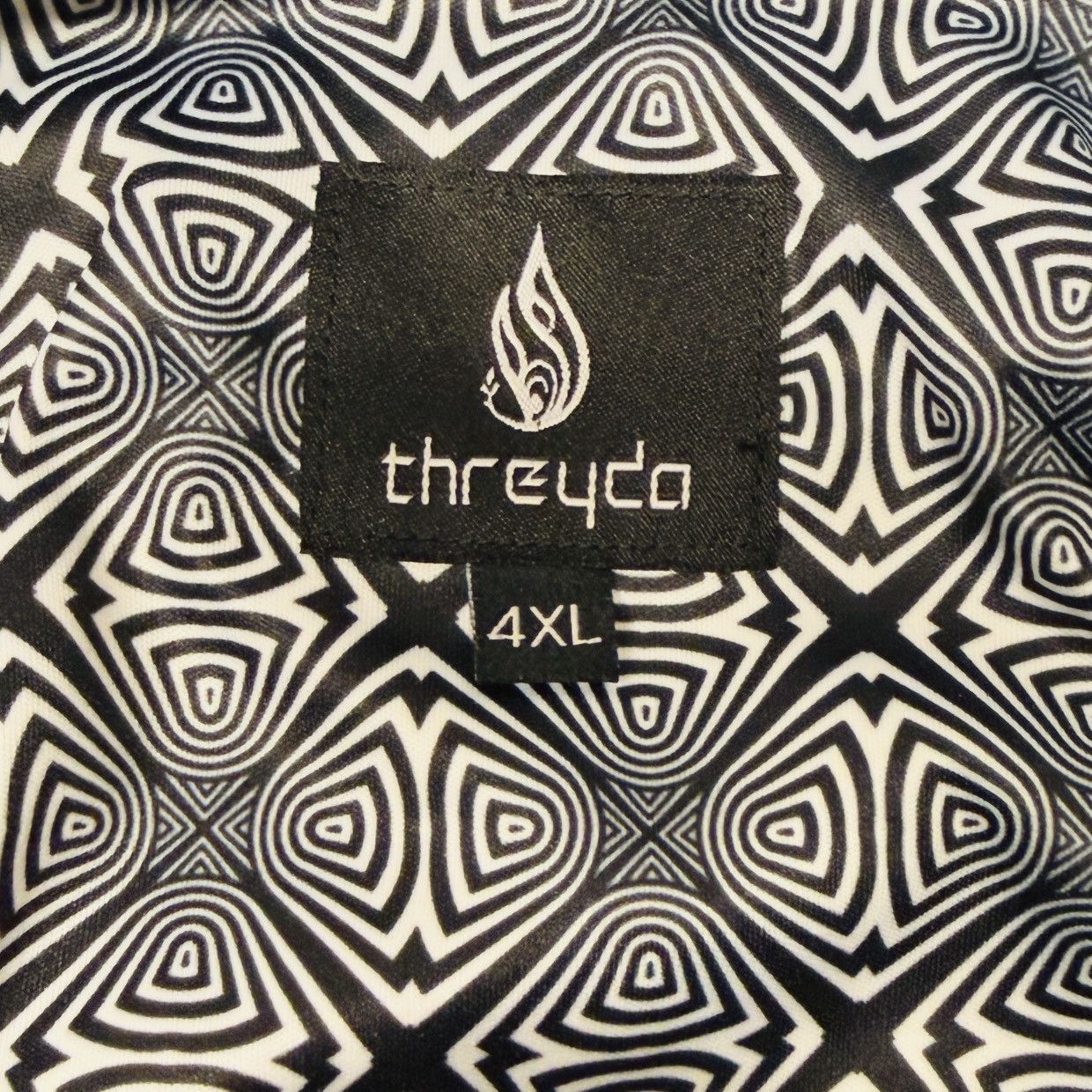 Other THREYDA Button Up Shirt - Gray w/ Psychedelic Lining - 4XL Size US XXL / EU 58 / 5 - 6 Thumbnail