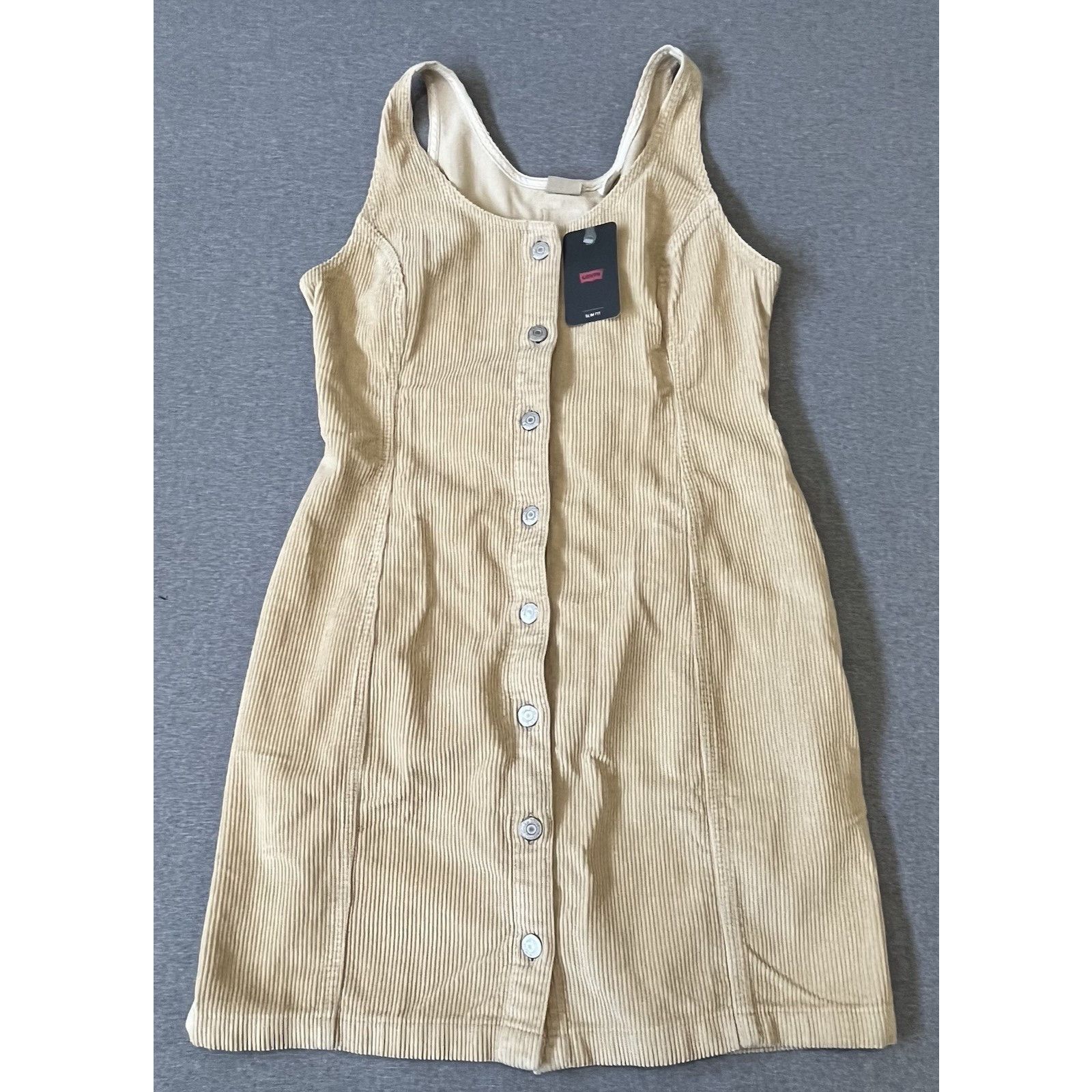 Levi's Levi's Tuli Corduroy Women Mini Dress, L 100% Cotton, NWT Size L / US 10 / IT 46 - 1 Thumbnail