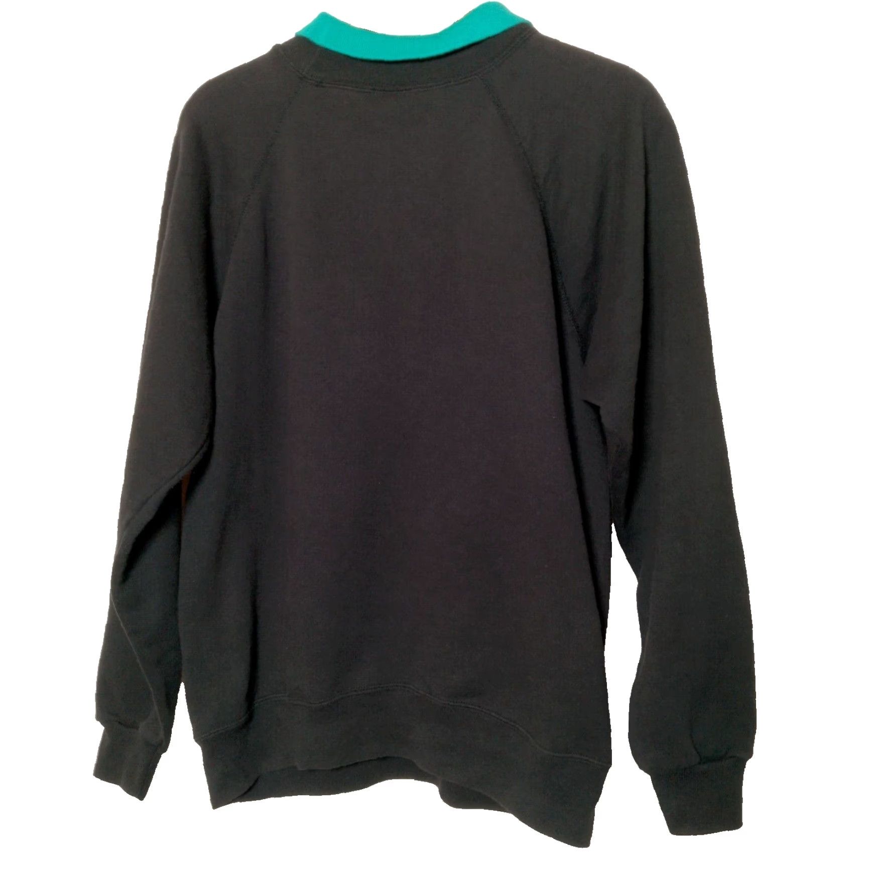 Hanes Vintage Hanes 1990s Alaska Penguins Sweatshirt Women Large Black Knit Pullover Collared Glitter Activewear Size L / US 10 / IT 46 - 5 Thumbnail