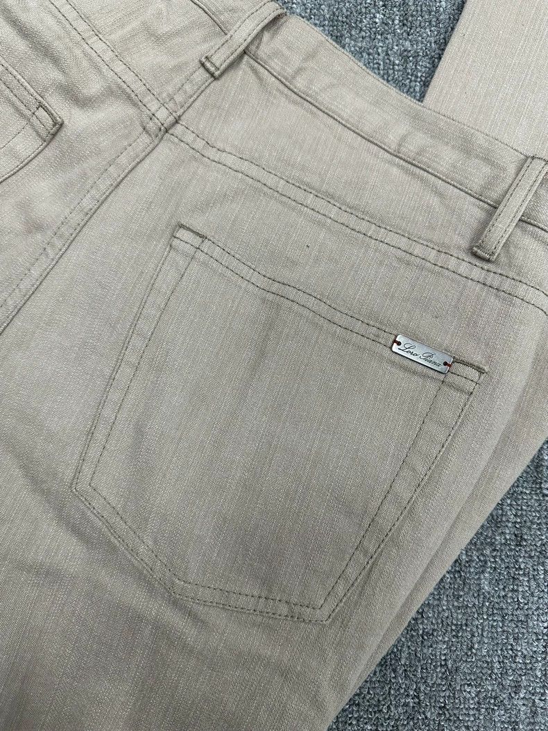 Loro Piana LORO PIANA Khaki Denim Trousers Size 31 Size US 31 - 4 Thumbnail