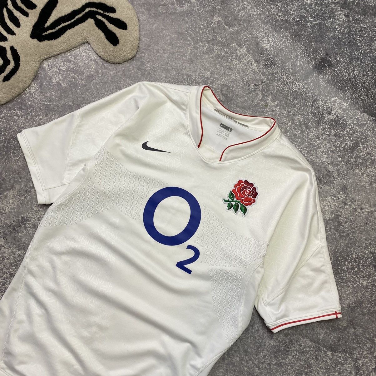 Vintage Vintage Nike England Rugby o2 00’s white jersey Size US L / EU 52-54 / 3 - 2 Thumbnail