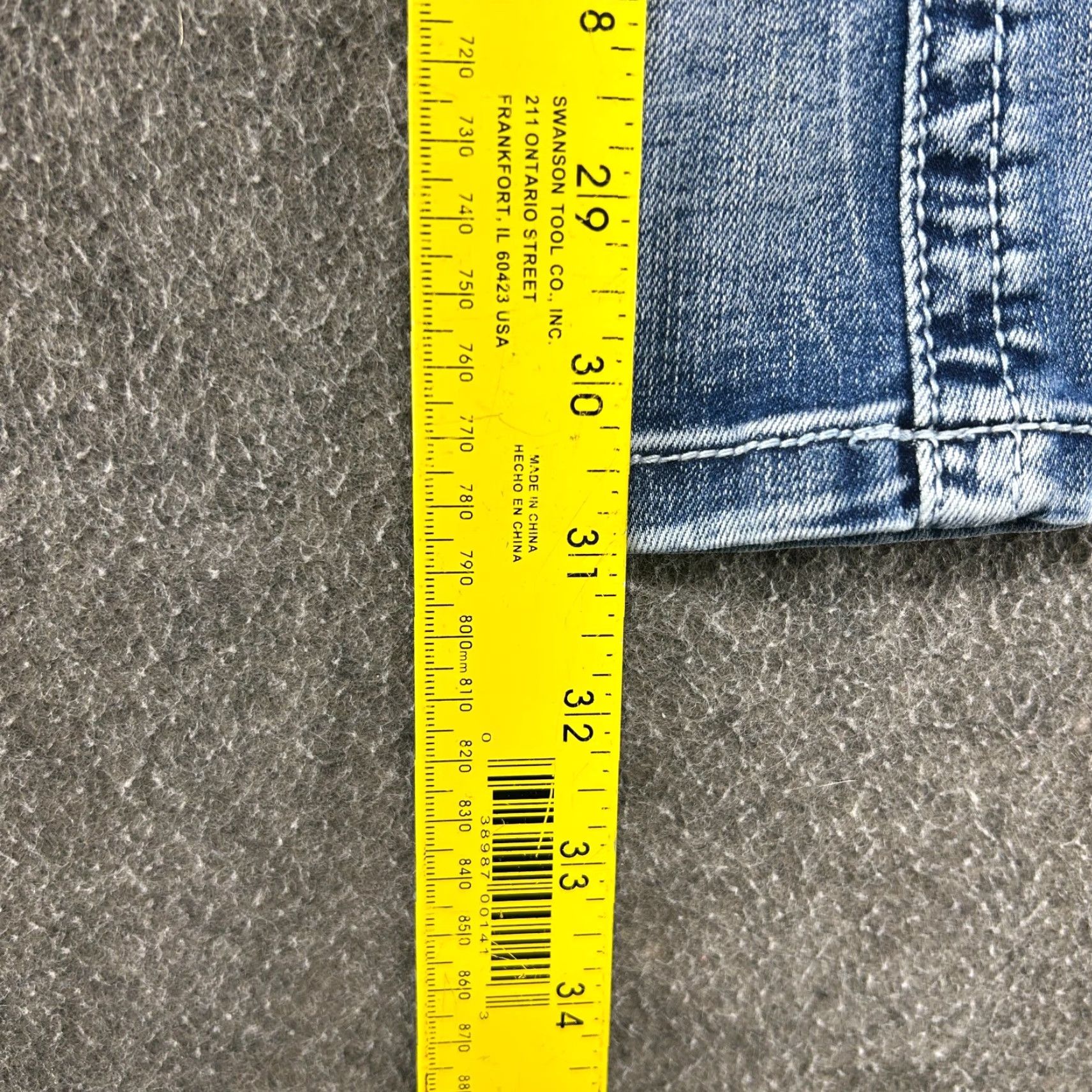 Vintage VINTAGE Jeans Womens 1 Blue Bootcut Flare Thick Stitch Studded 90s Grunge Denim Cotton 5-Pocket Inseam 31 Y2Kściej Size 42" / US 20 - 7 Thumbnail