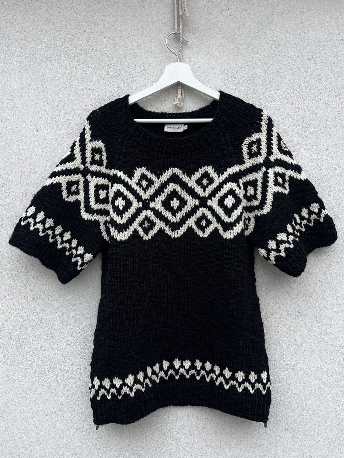 Moncler × Vintage sweater moncler maglione tricot girocollo knitted jumper Size L / US 10 / IT 46 - 4 Thumbnail
