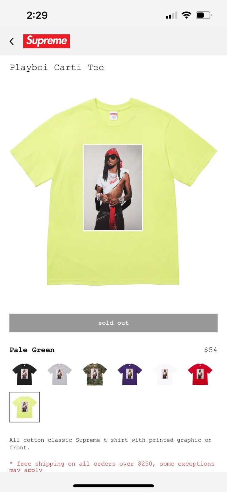 Supreme Playboi Carti Supreme shirt Size US M / EU 48-50 / 2 - 1 Preview