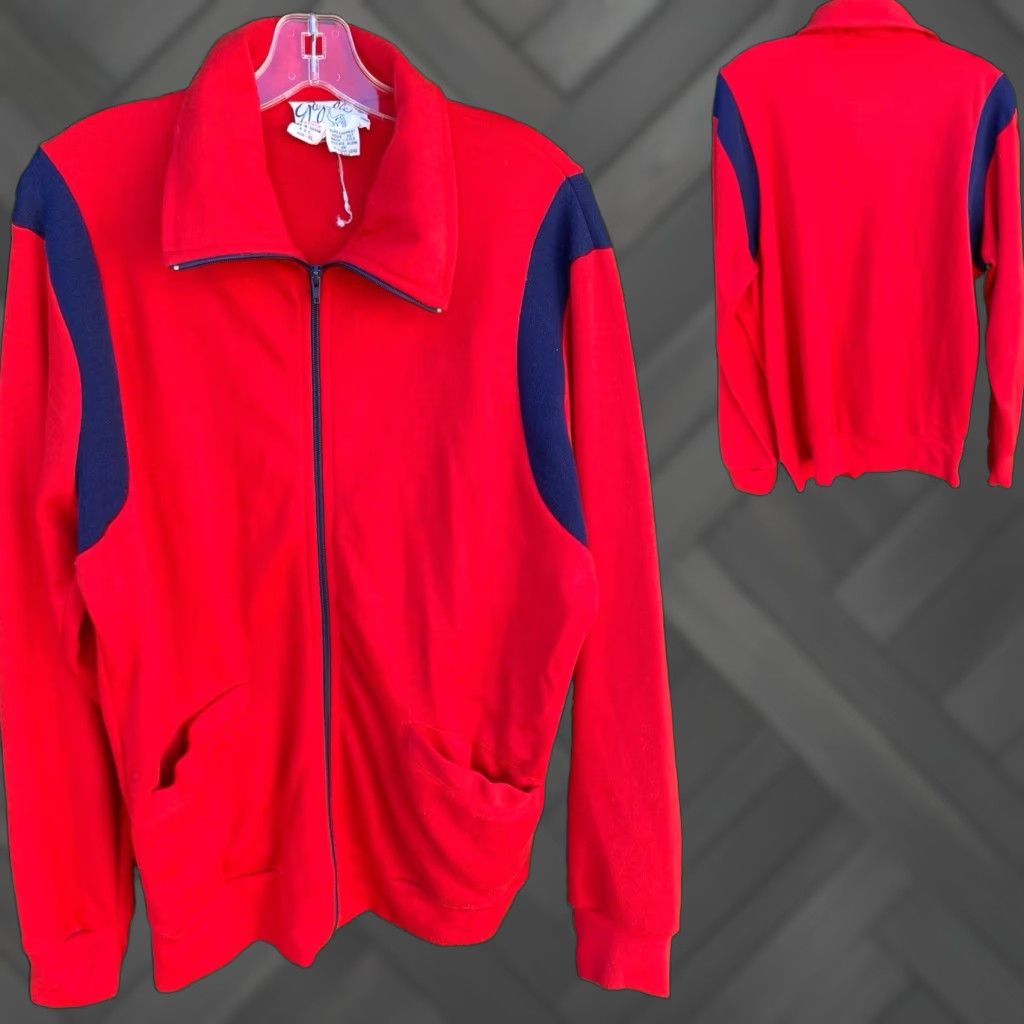 Vintage VINTAGE Gazelle Track Jacket Red XL 70s 80s Full Zip - Acrylic - Men - Stand-Up Collar - Full Zip - Winter Casual Sports Retro Size US XL / EU 56 / 4 - 1 Thumbnail
