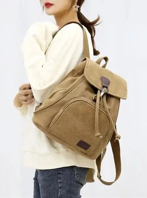 Japanese Brand Unisex Vintage Canvas Backpack Size ONE SIZE - 2 Thumbnail